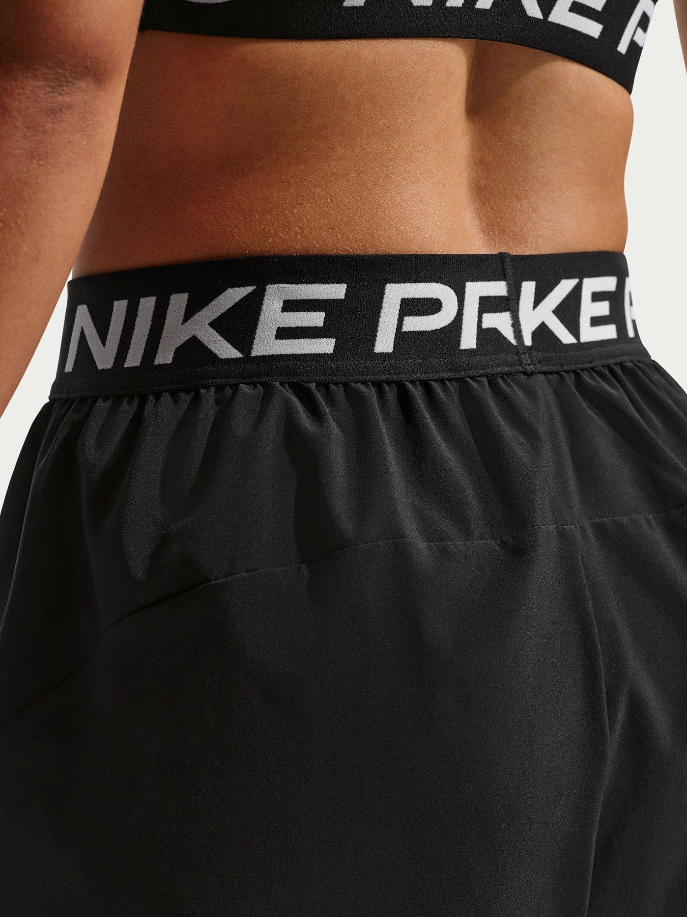 image of nike-womens-training-pro-2-in-1-shorts-black