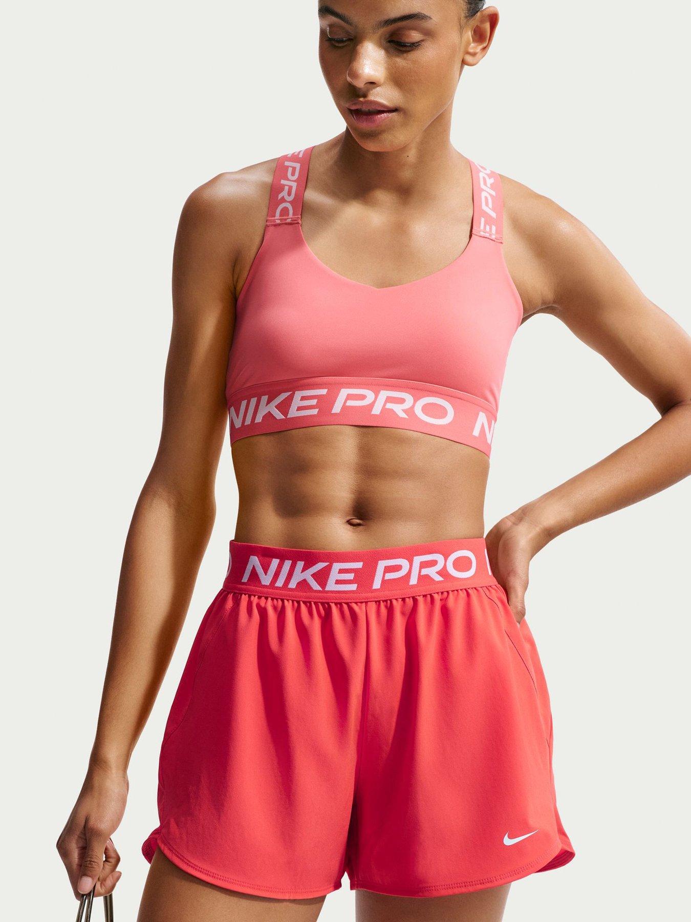 Nike Womens Training Pro 2 In 1 Shorts - Red