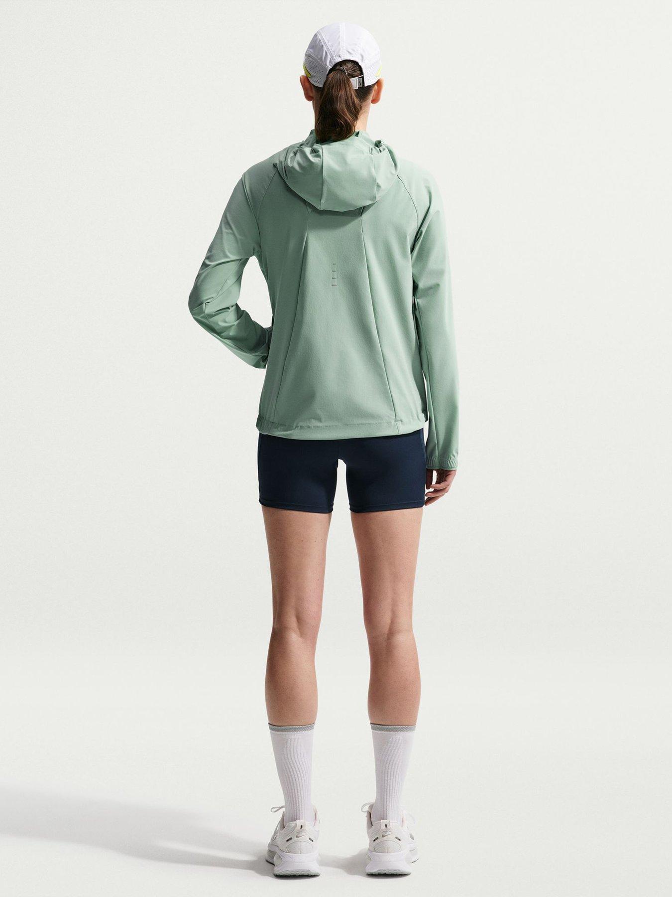  image of nike-womens-running-repel-packable-running-jacket-green