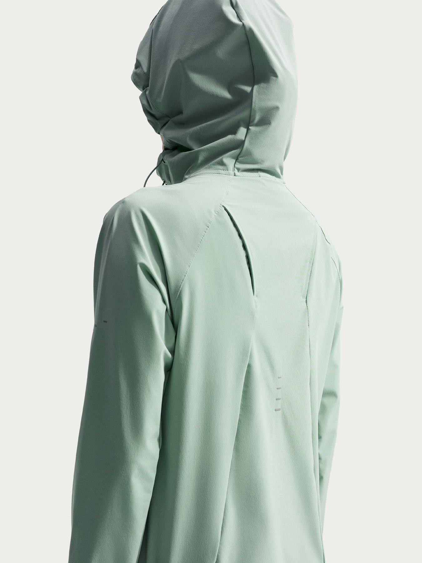  image of nike-womens-running-repel-packable-running-jacket-green