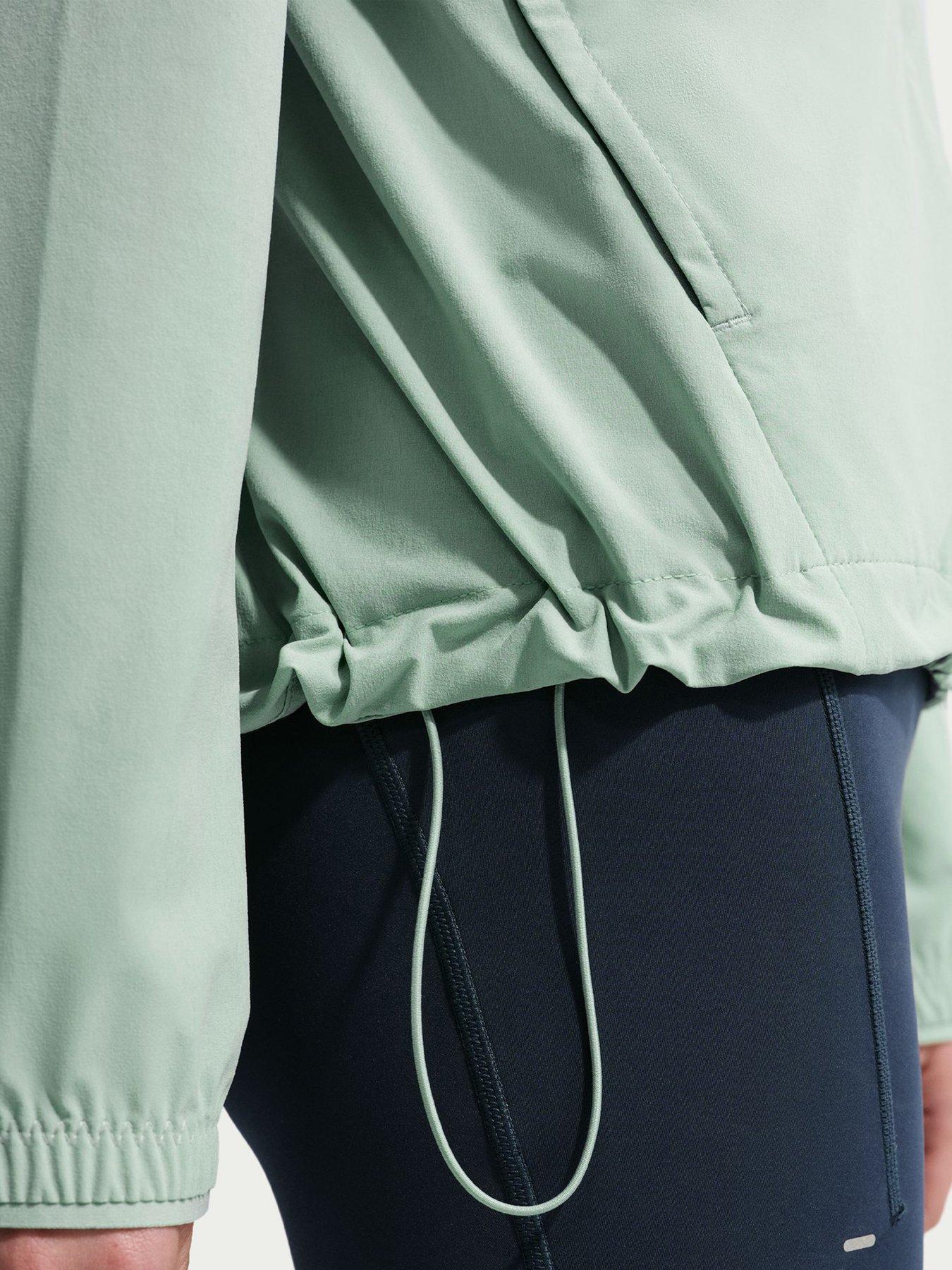  image of nike-womens-running-repel-packable-running-jacket-green