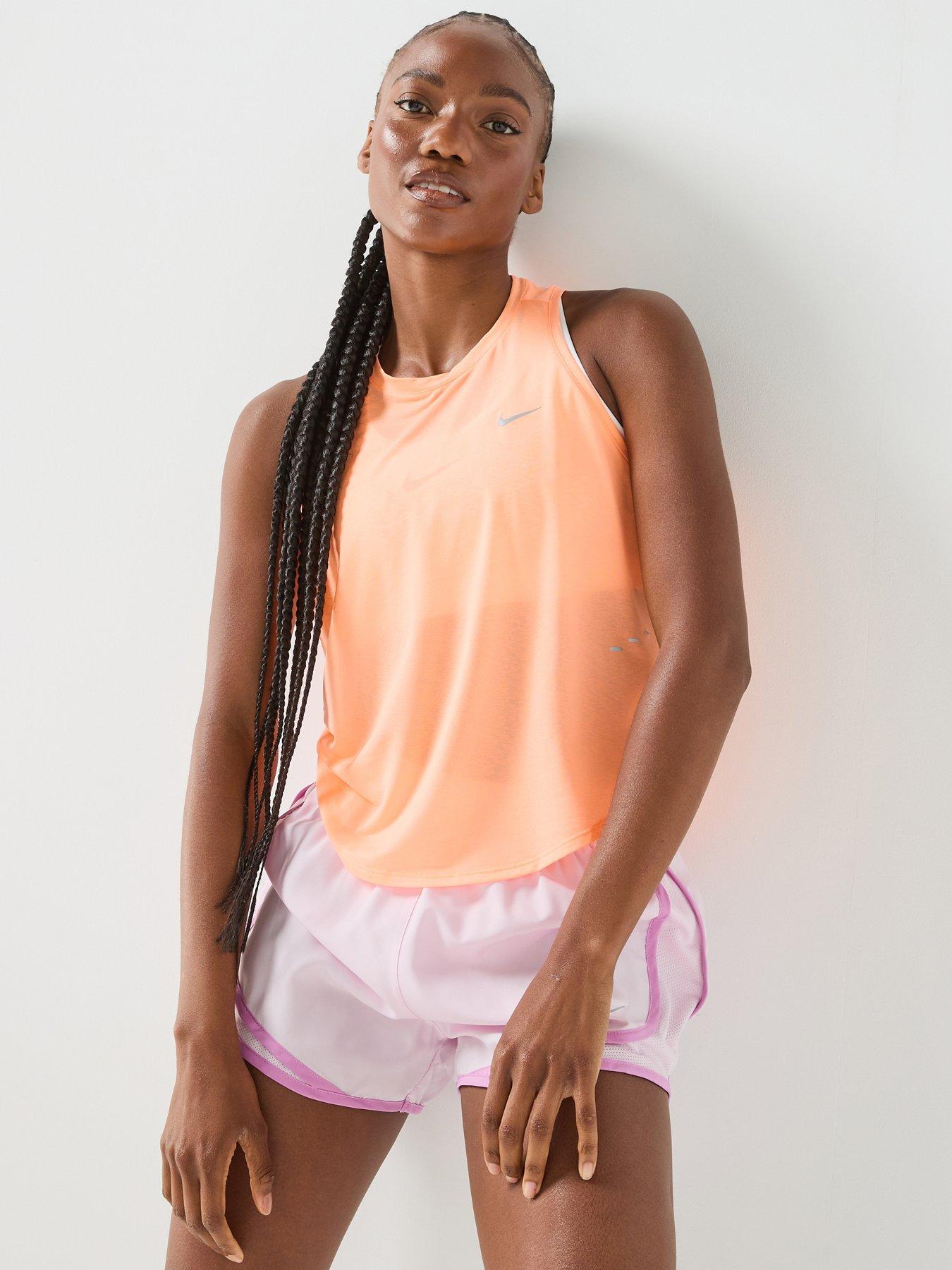 Nike Womens Running Breathe Tank Top - Orange