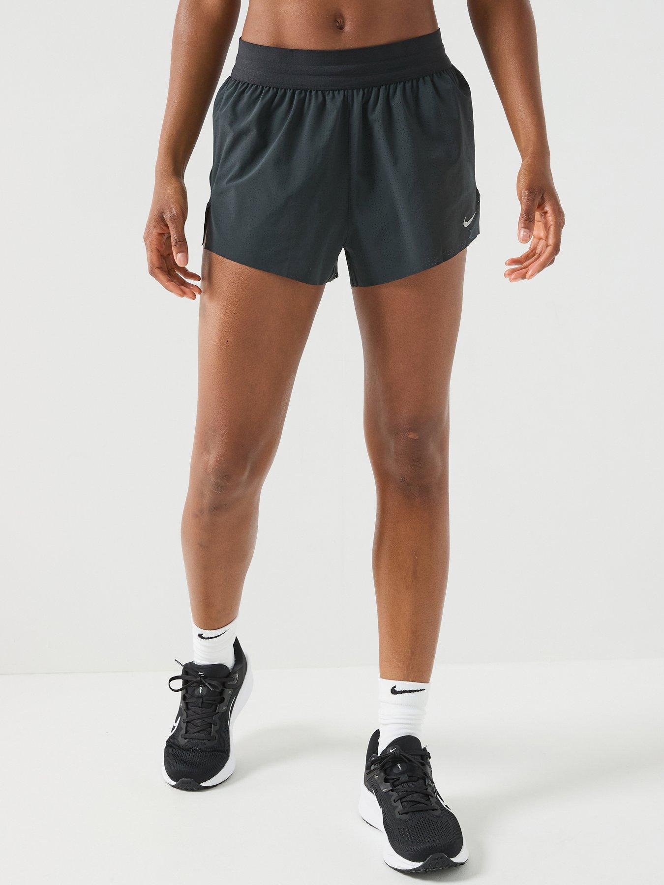 Nike Womens Running Breathe Brief Lined Running Shorts - Black