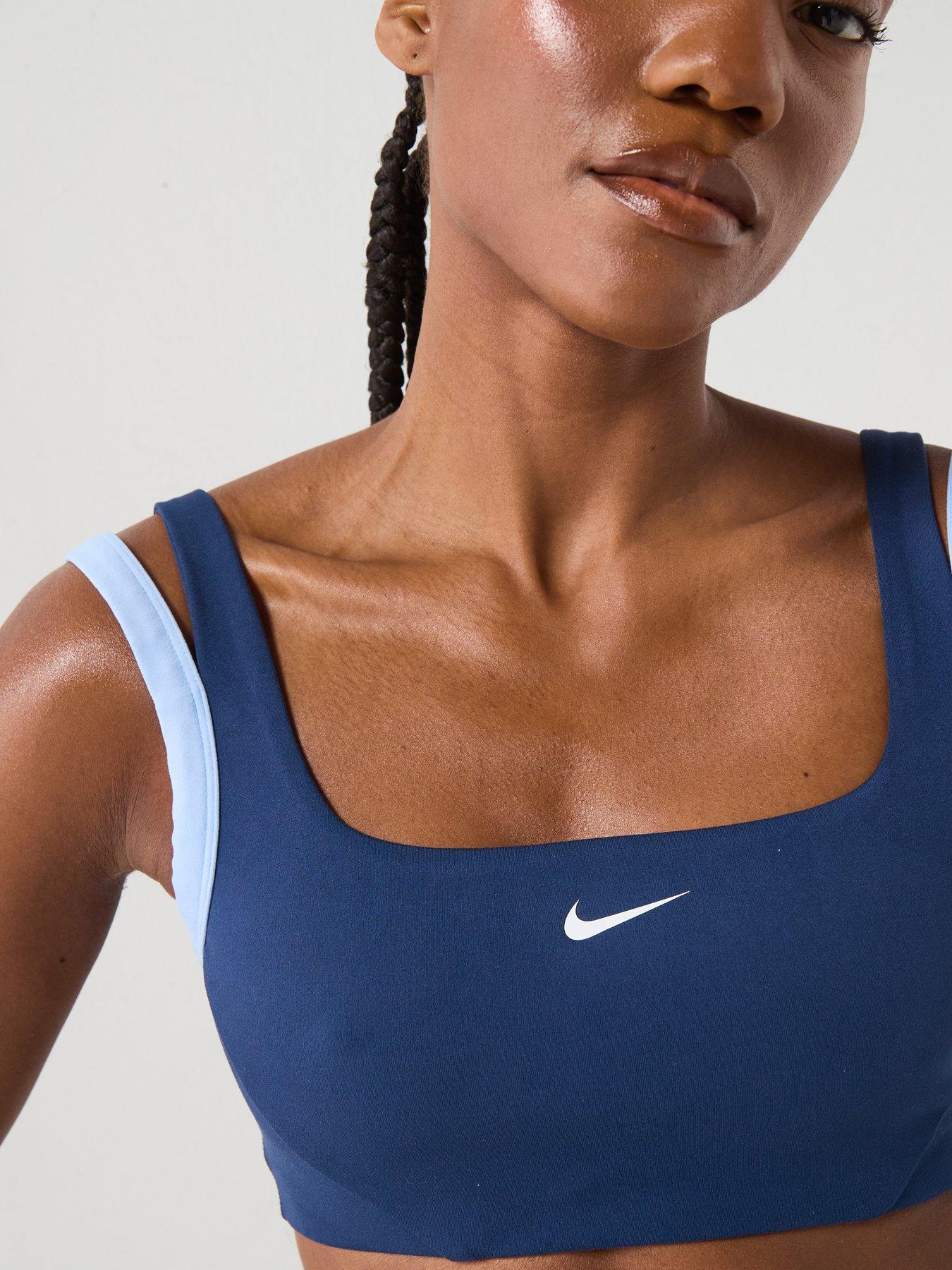 Image 4 of 5 of Nike Womens Training One Light Support Sports Bra - Navy