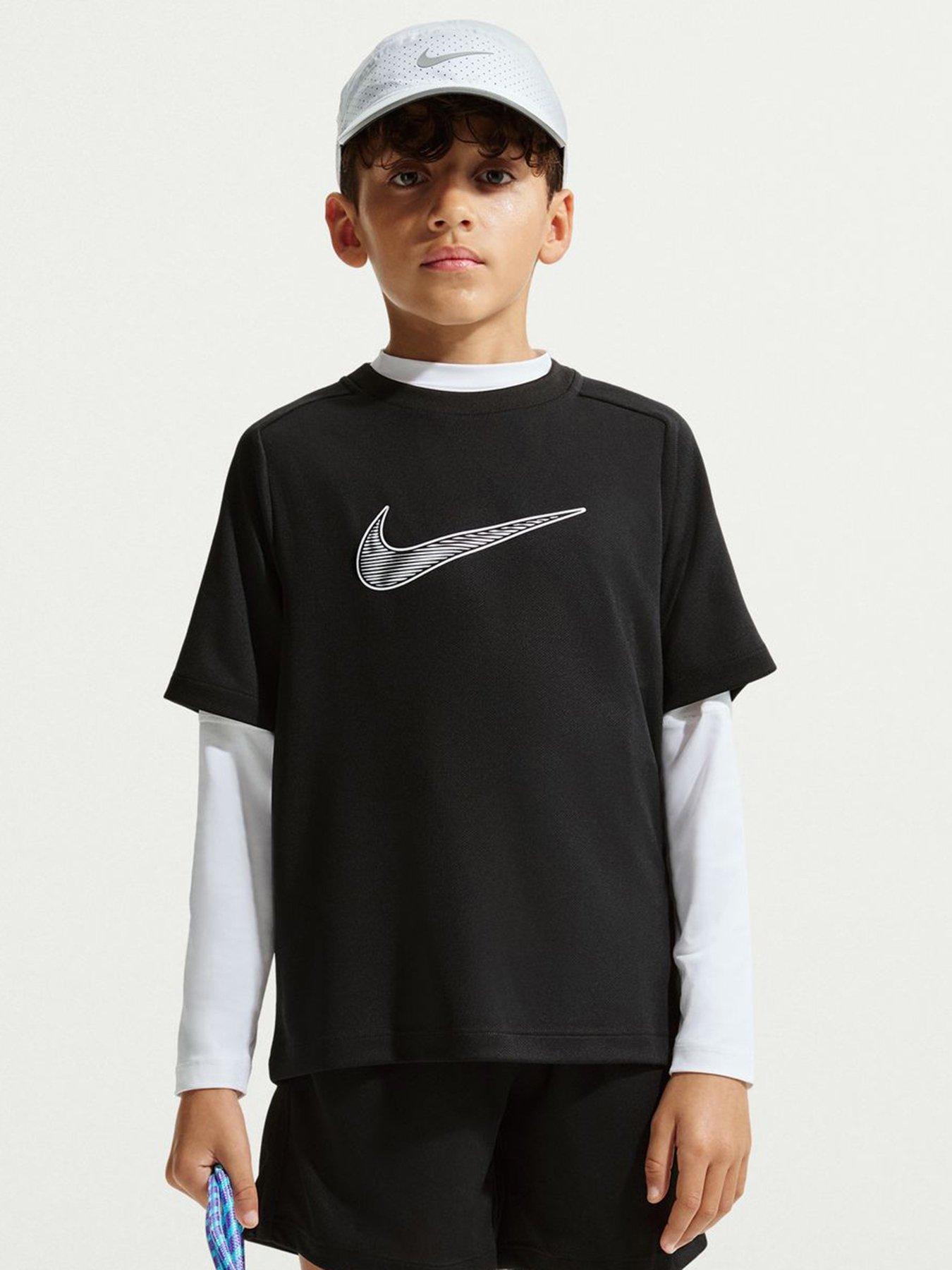 Nike Junior Boys Training Dri-FIT Short Sleeve Top - Black