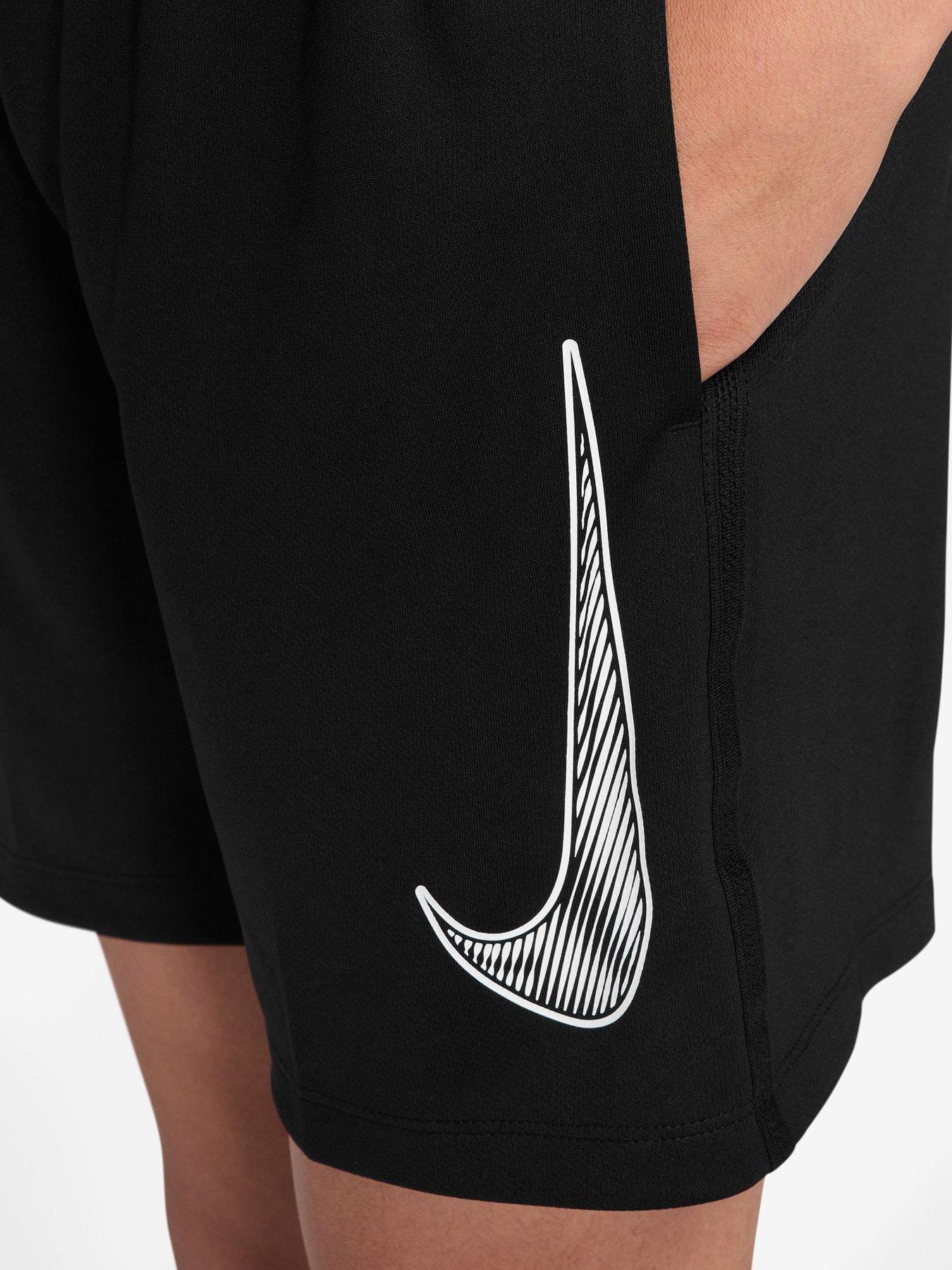  image of nike-junior-boys-training-dri-fit-shorts-black