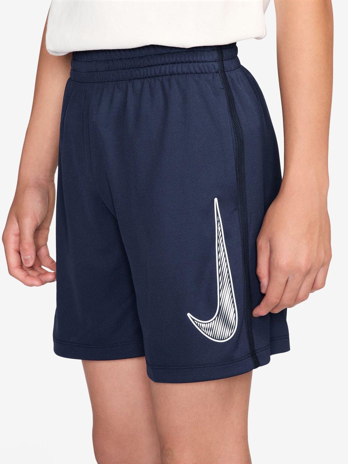 Image 4 of 4 of Nike Junior Boys Training Dri-FIT Shorts - Navy