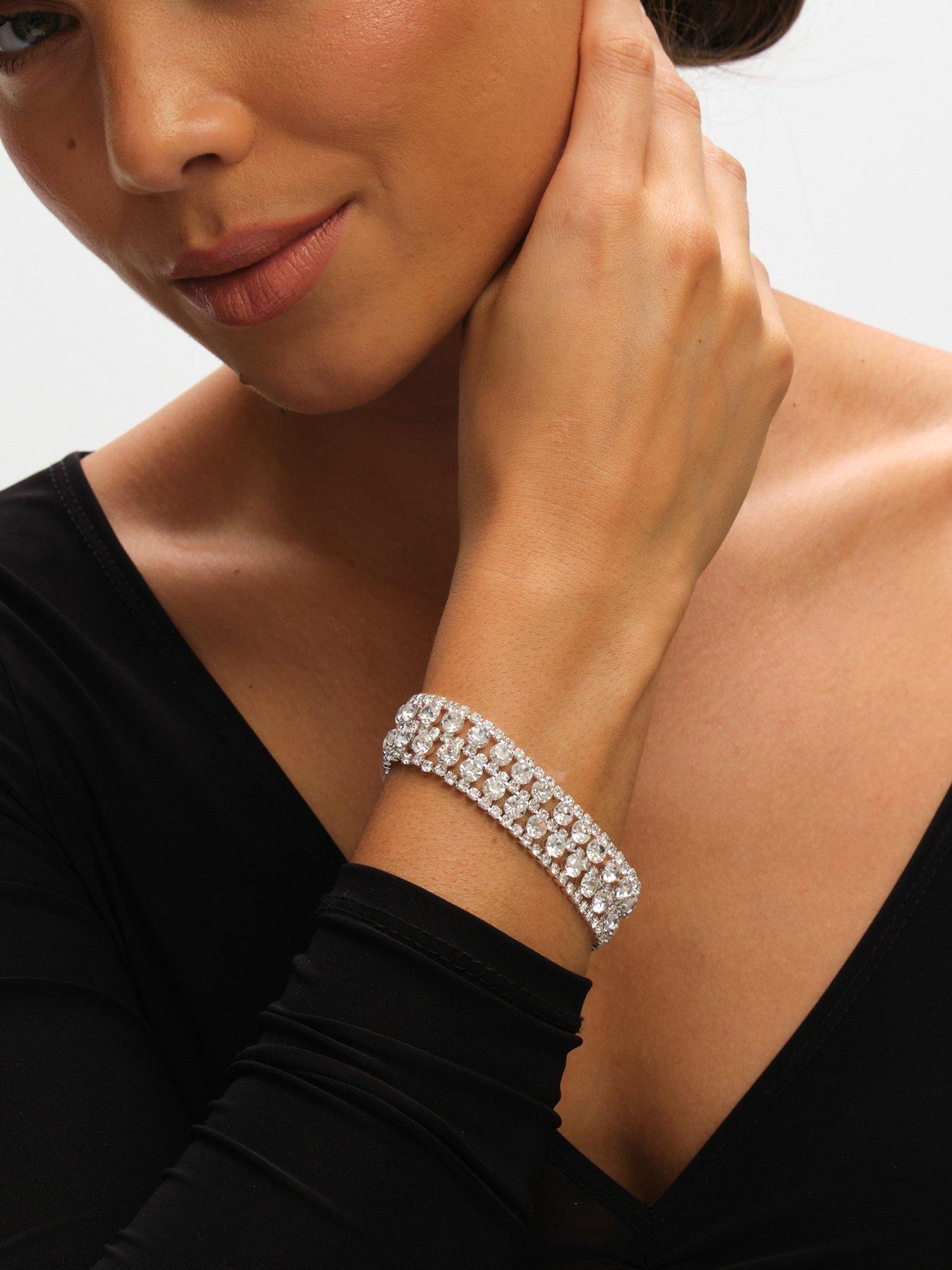  image of mood-silver-crystal-mixed-stone-bracelet