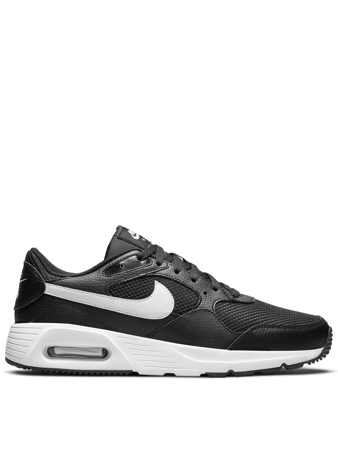 front image of nike-mens-air-max-sc-trainers-black