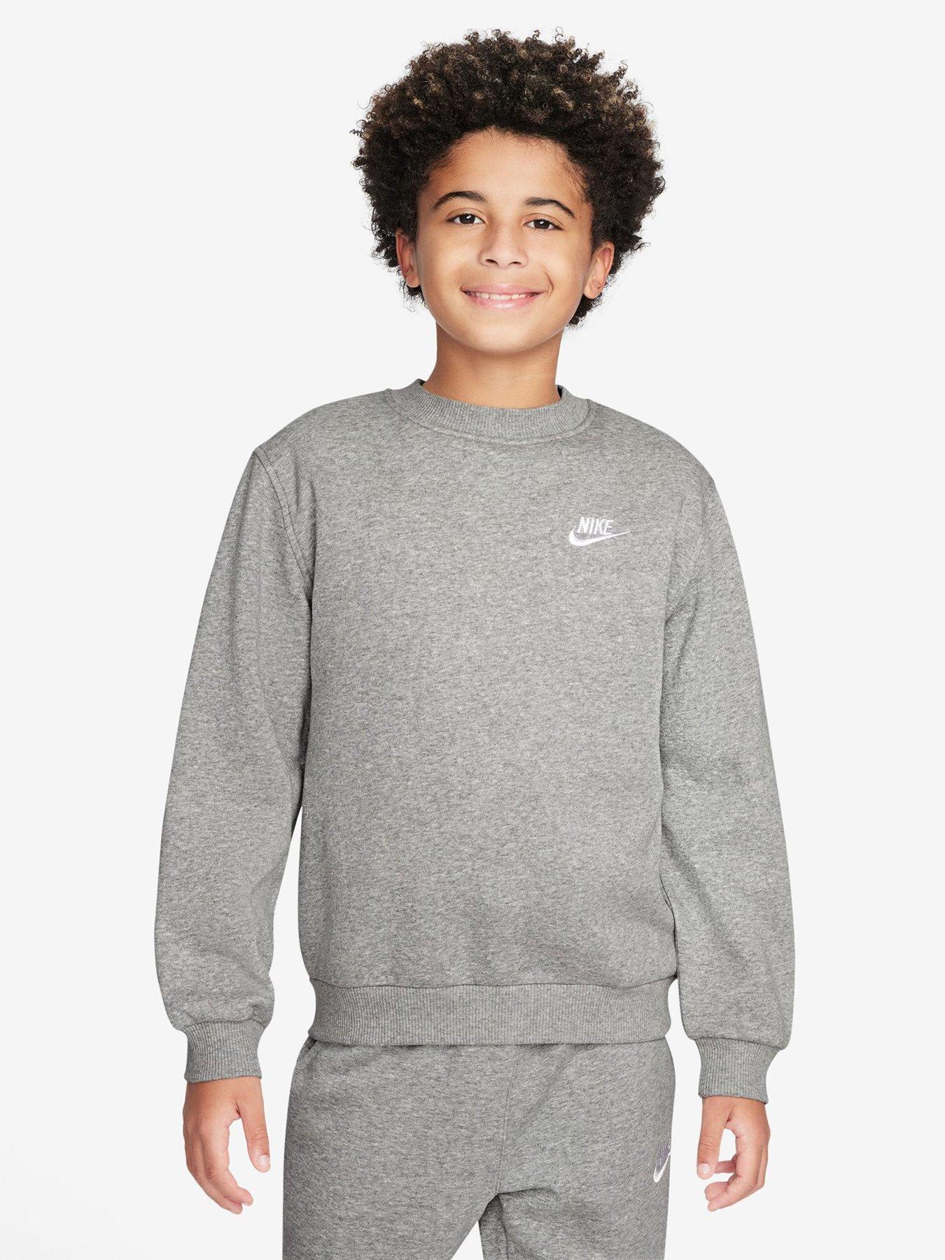 Image 1 of 5 of Nike Big Kids Sportswear Club Sweatshirt - Black