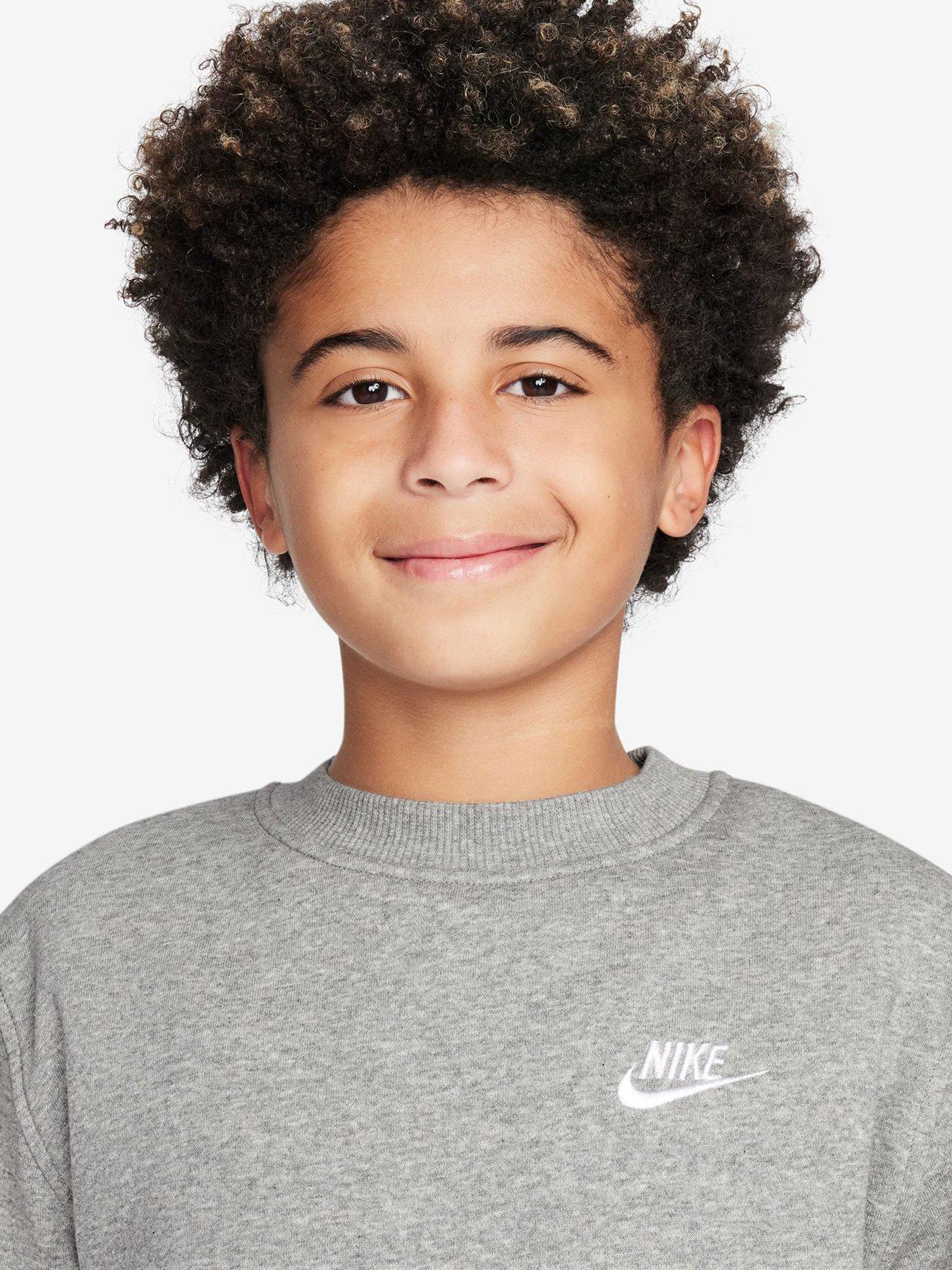 Image 4 of 5 of Nike Big Kids Sportswear Club Sweatshirt - Black