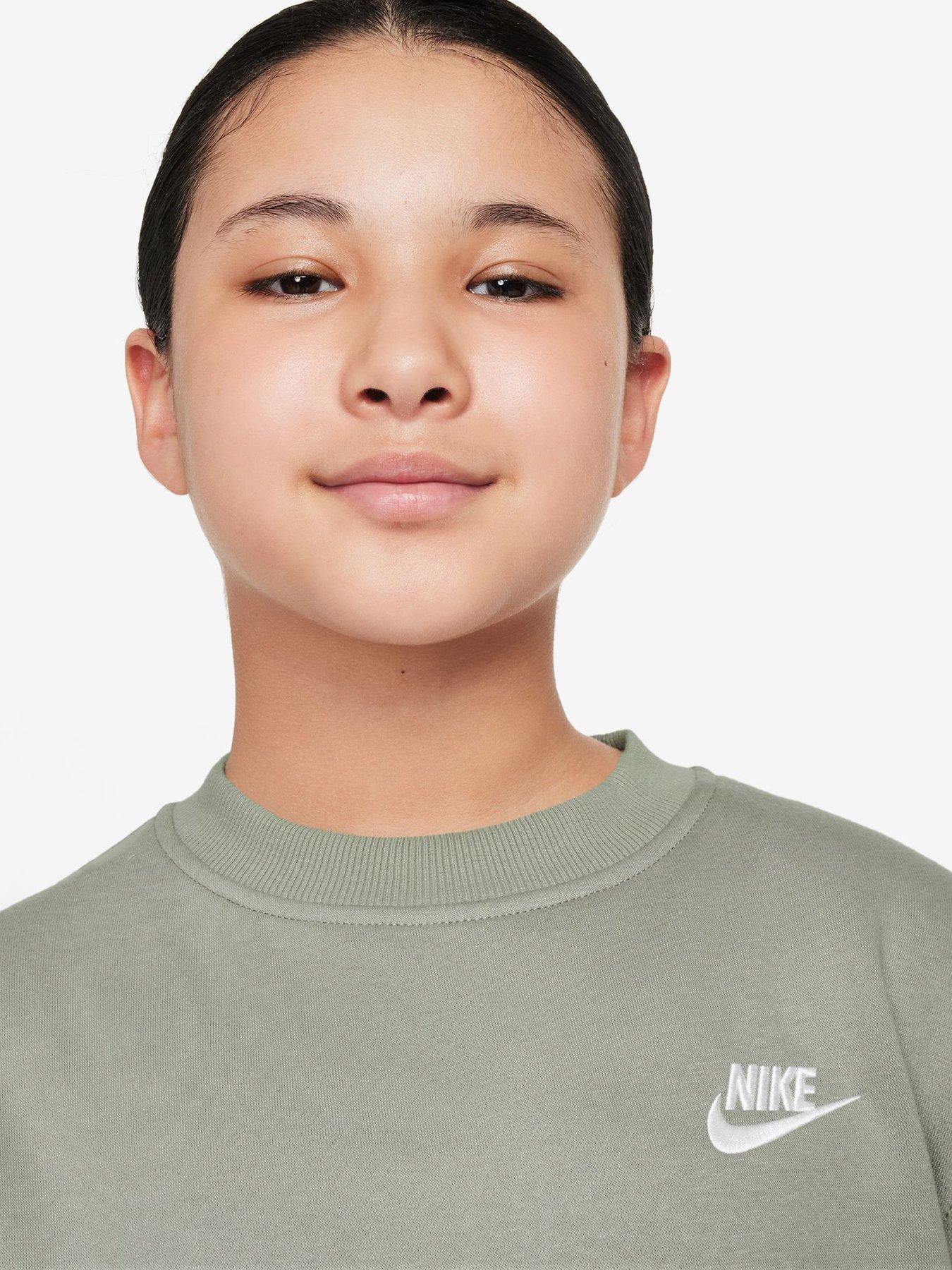 Image 3 of 3 of Nike Big Kids Sportswear Club Sweatshirt - Green