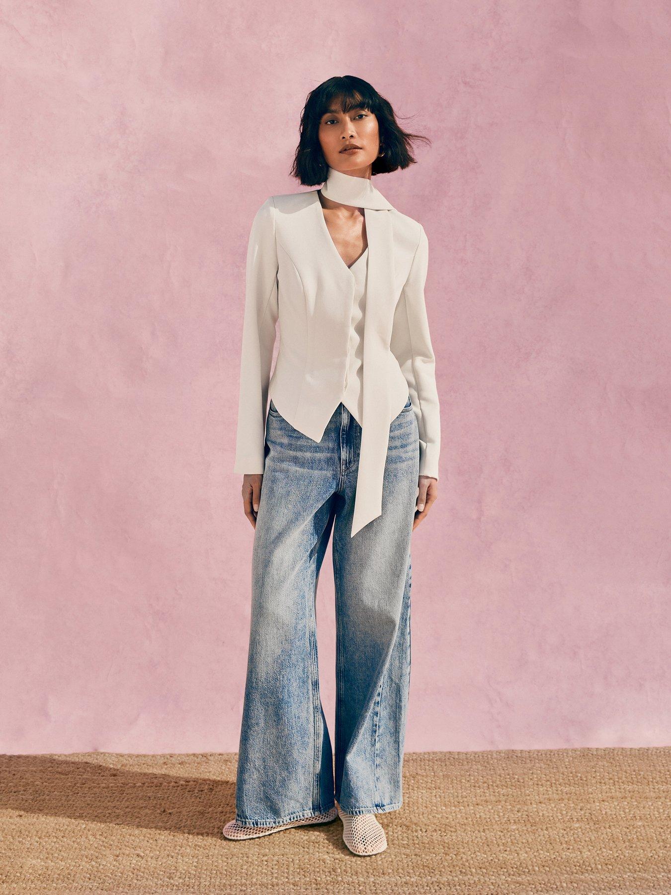 The Very Collection Scarf Co-ord Blazer - Cream