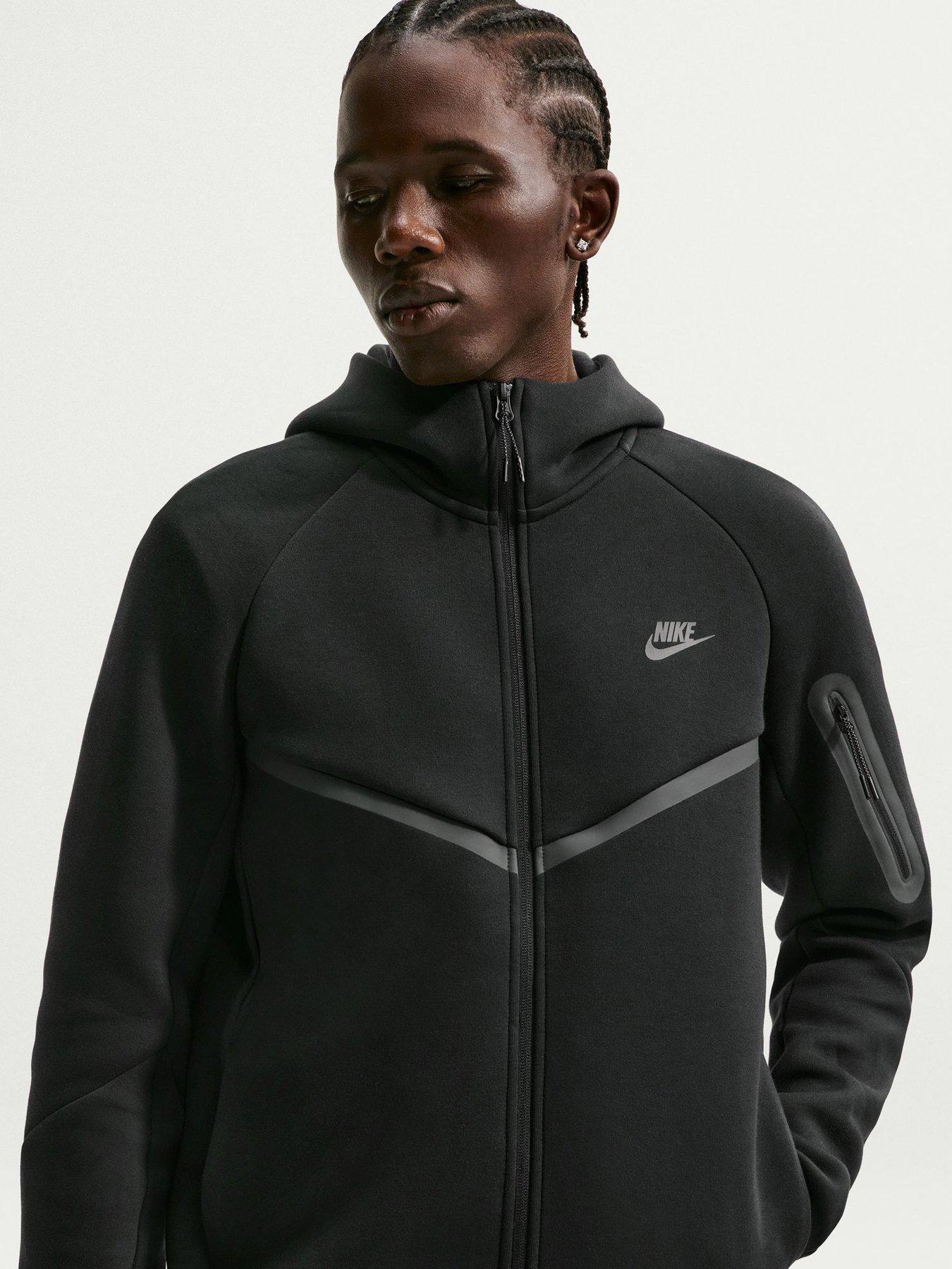 Nike Mens Tech Fleece Full Zip Windrunner Hoodie - Black