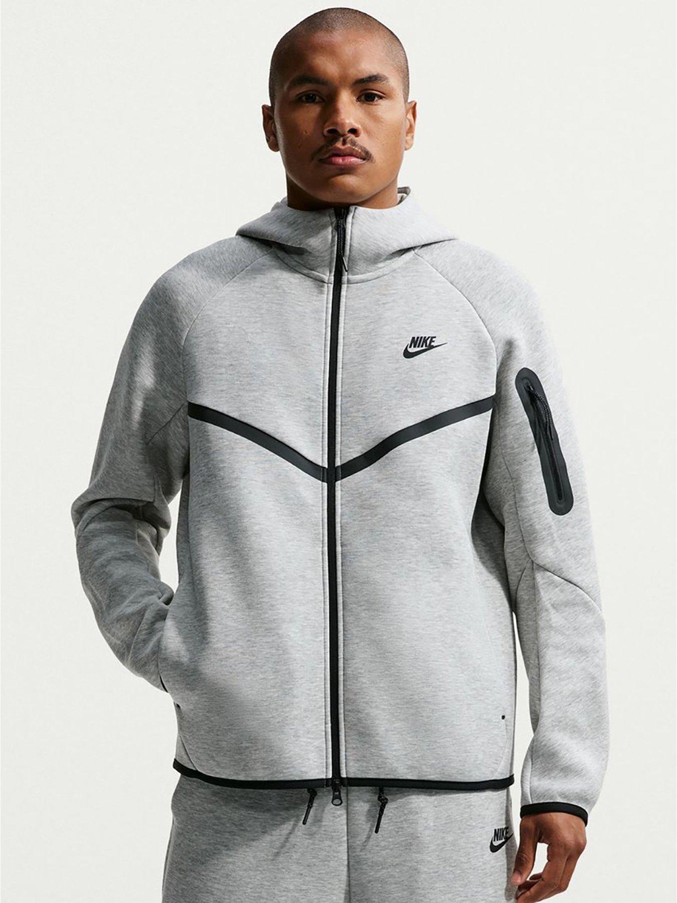Nike Mens Tech Fleece Full Zip Windrunner Hoodie - Grey