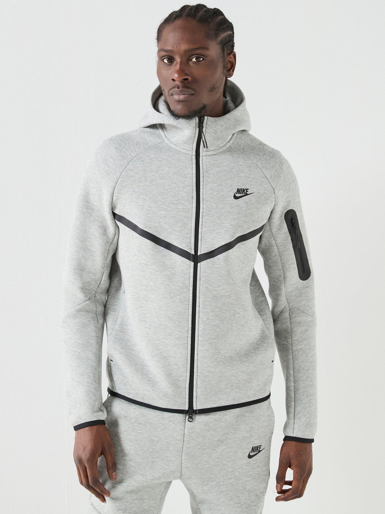 Nike Mens Tech Fleece Full Zip Windrunner Hoodie - Grey