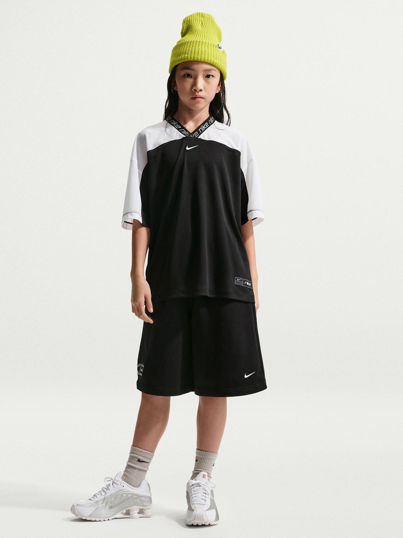 Nike Big Kids Girls Dri-FIT Jersey Short Sleeve Top - Black