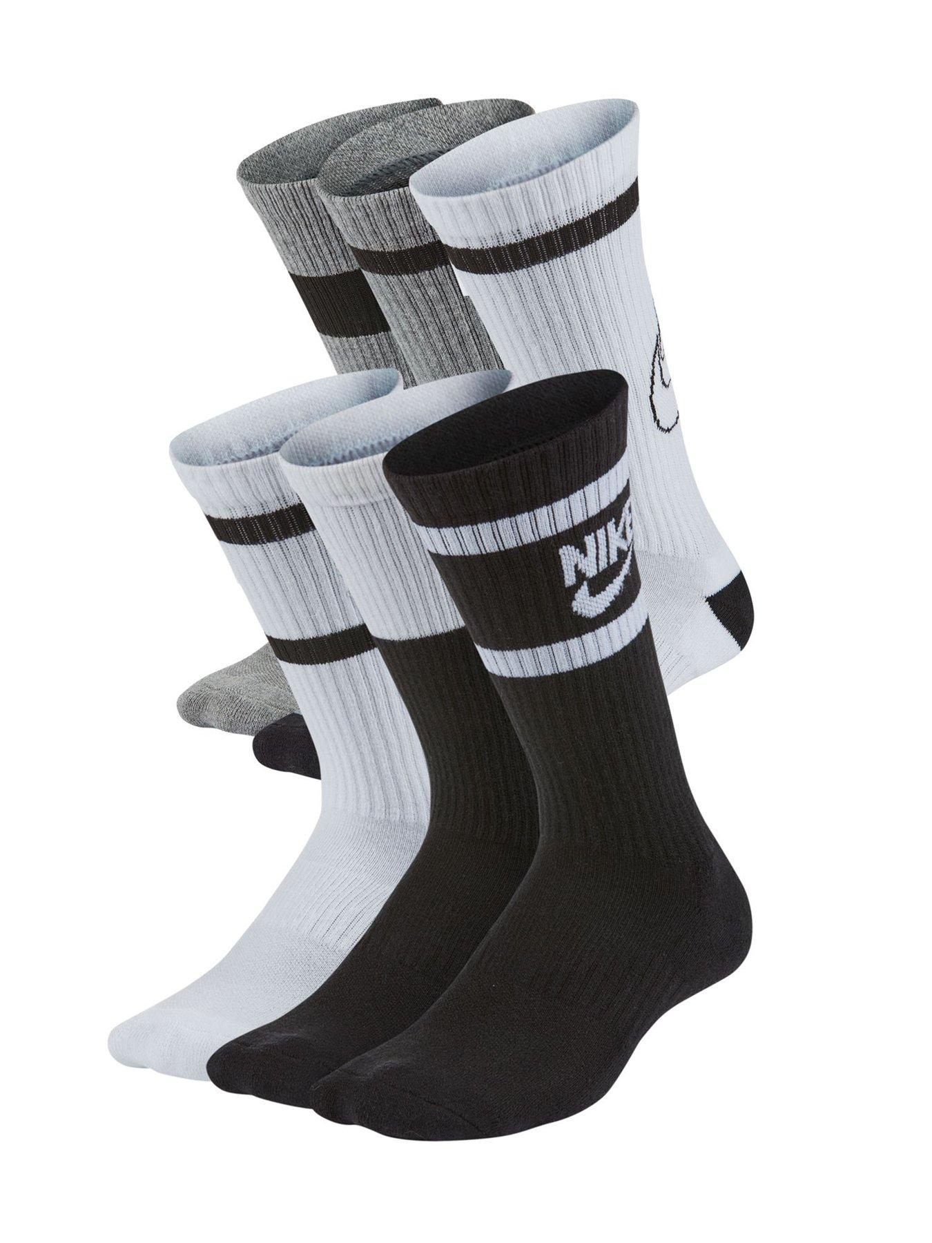 Image 2 of 5 of Nike Kids Everyday Cushioned Crew Socks 6 Pack - White