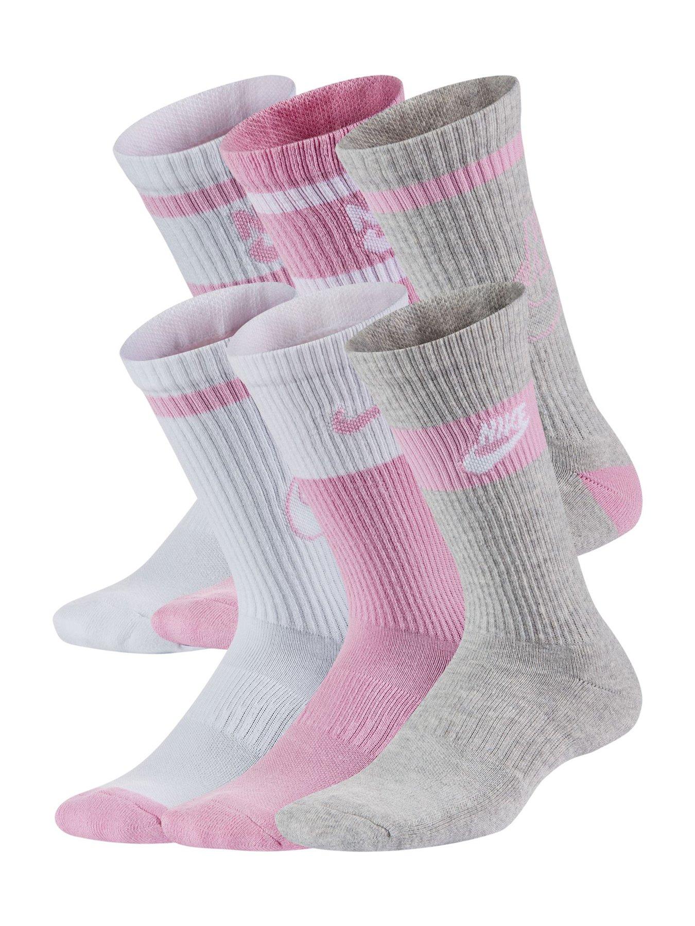 Image 2 of 5 of Nike Kids Everyday Cushioned Crew Socks 6 Pack - White