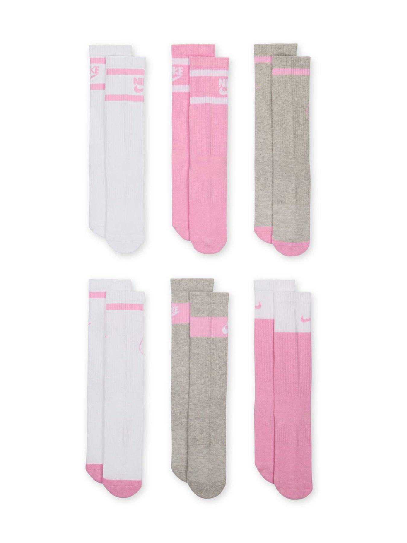 Image 3 of 5 of Nike Kids Everyday Cushioned Crew Socks 6 Pack - White
