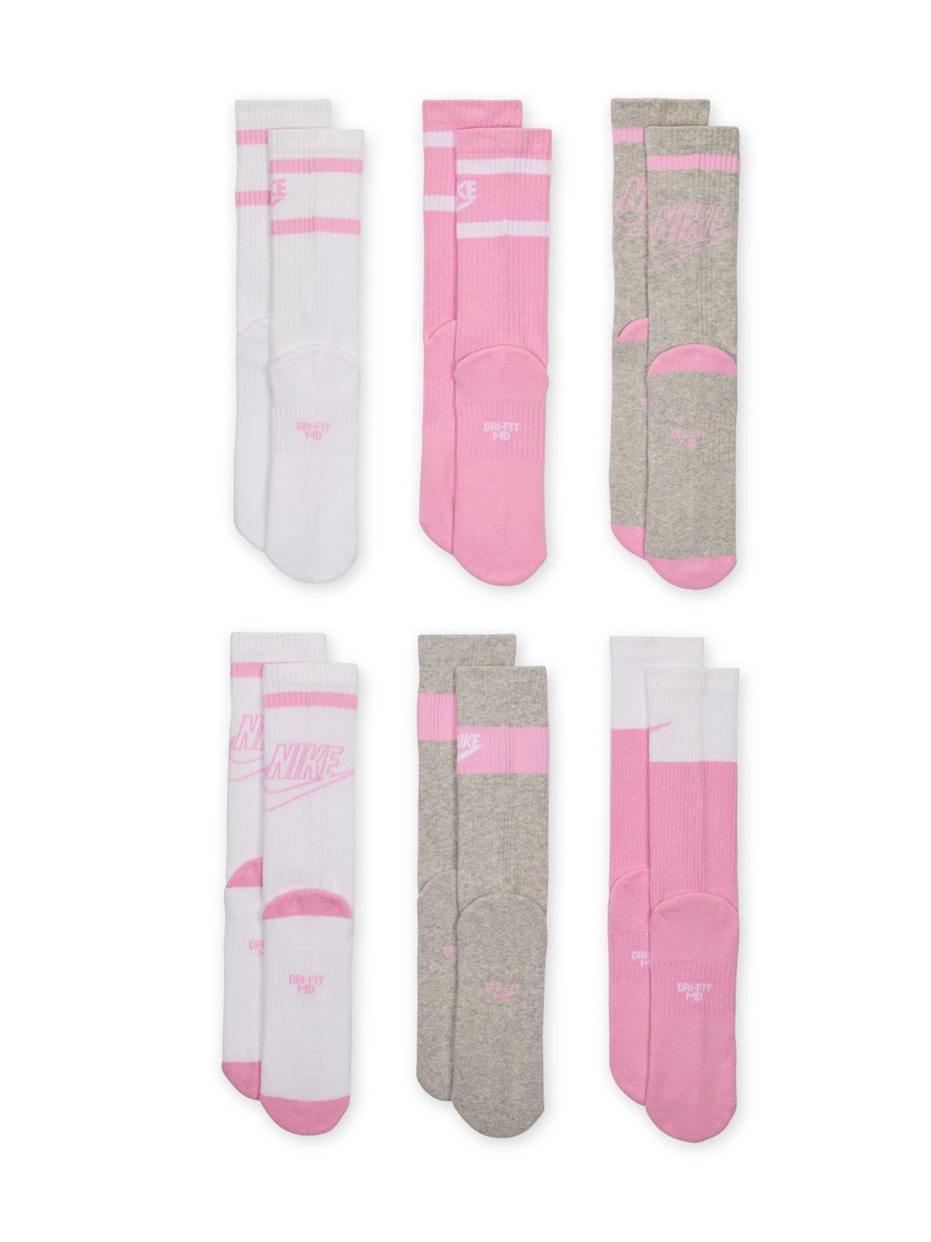 Image 4 of 5 of Nike Kids Everyday Cushioned Crew Socks 6 Pack - White