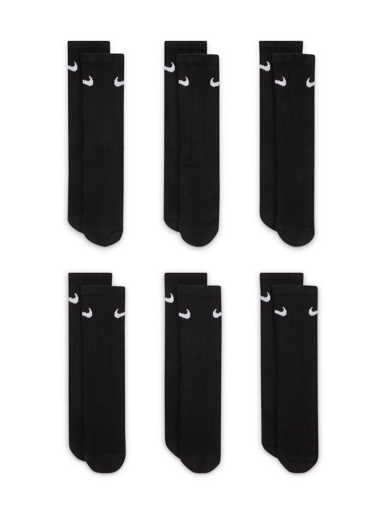 Image 4 of 7 of Nike Kids Everyday Cushioned Crew Socks 6 Pack - Black