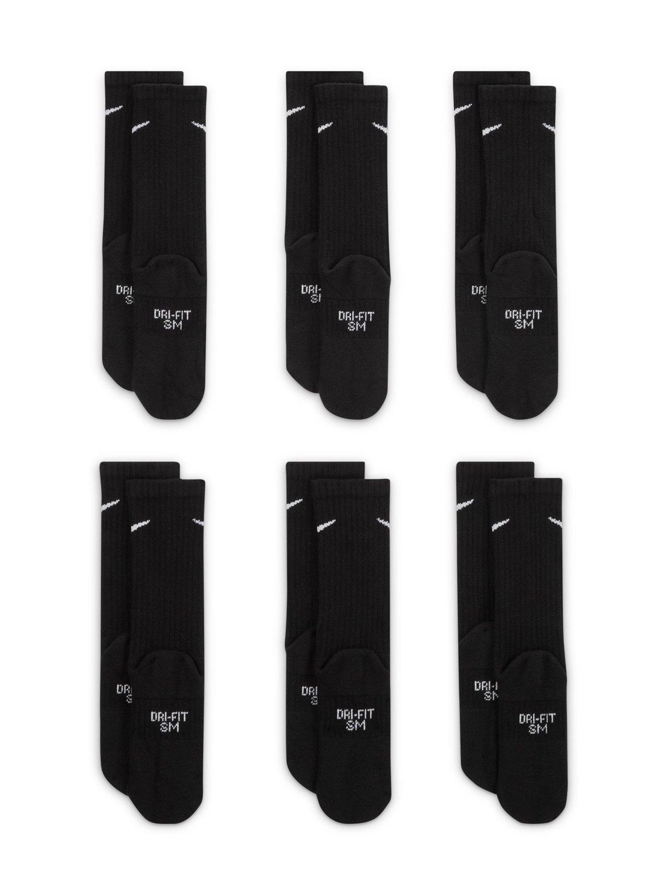 Image 5 of 7 of Nike Kids Everyday Cushioned Crew Socks 6 Pack - Black