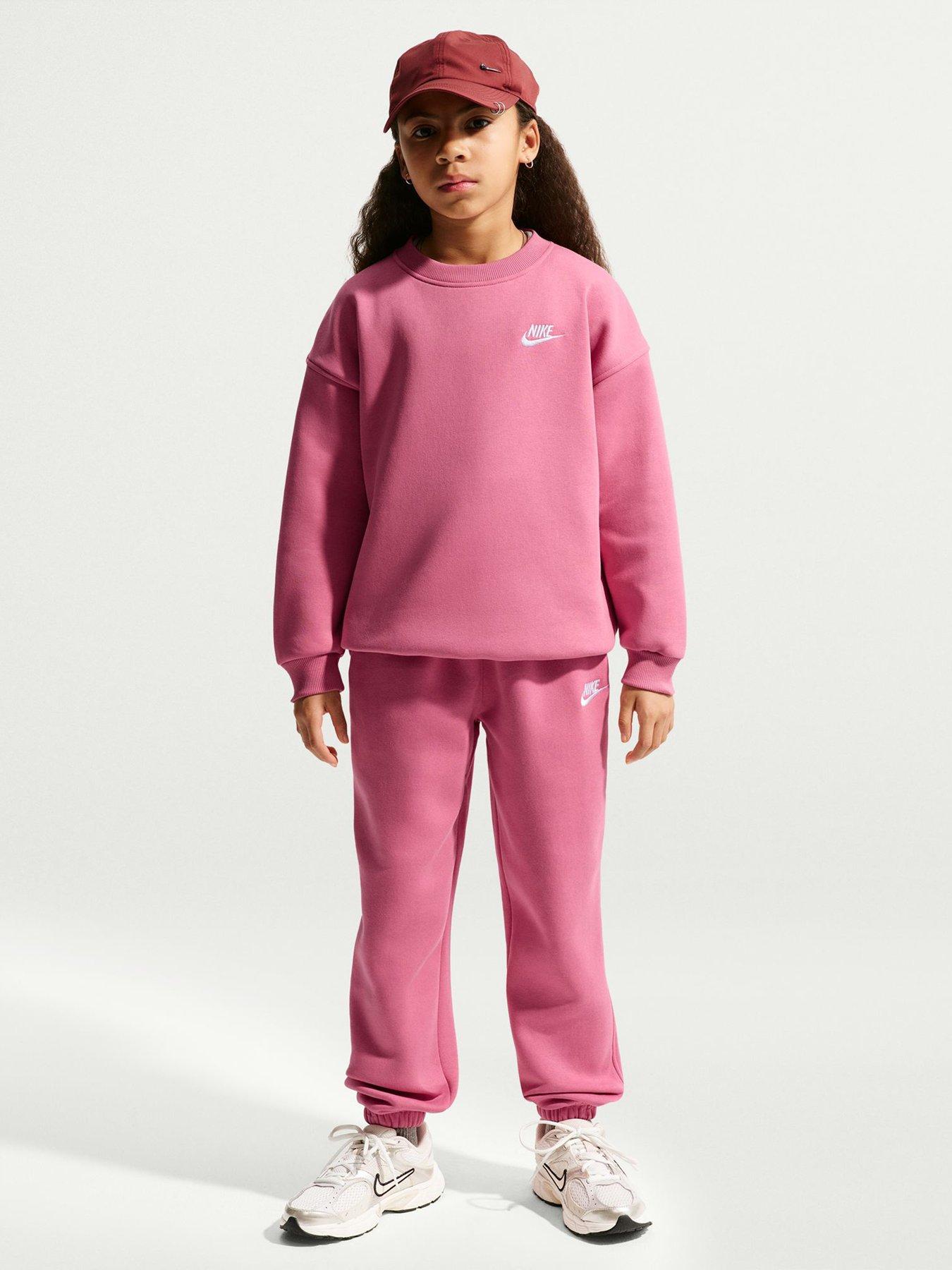 Image 1 of 5 of Nike Big Kids Sportswear Club Oversized Sweatshirt - Red