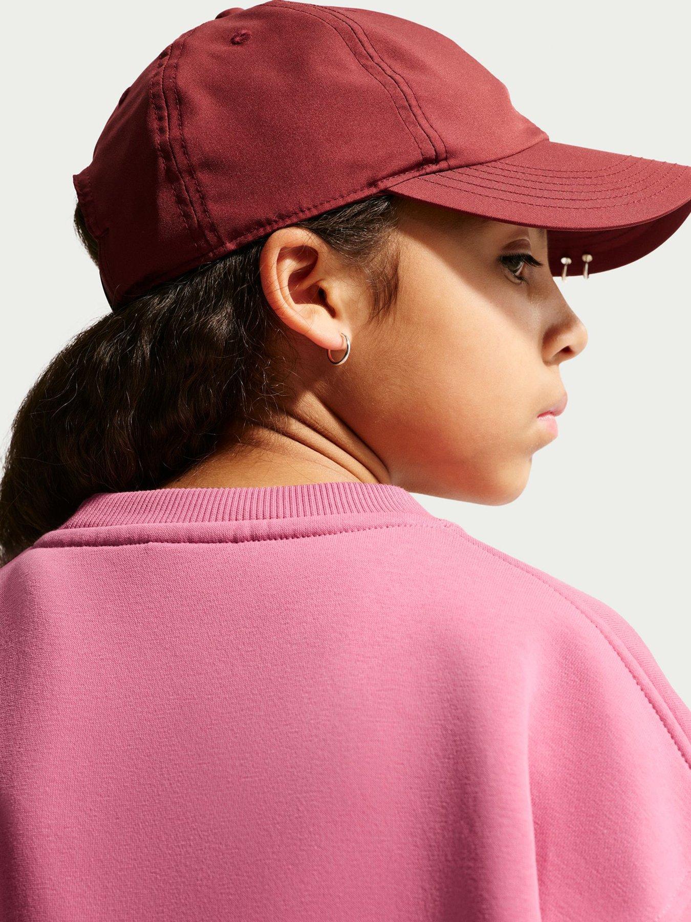 Image 5 of 5 of Nike Big Kids Sportswear Club Oversized Sweatshirt - Red
