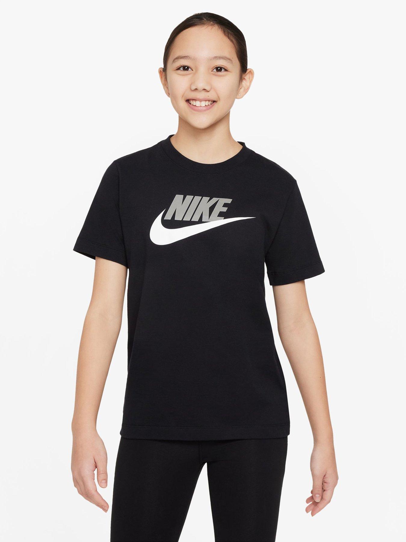 Image 1 of 4 of Nike Big Kids Sportswear Futura T-Shirt - Black
