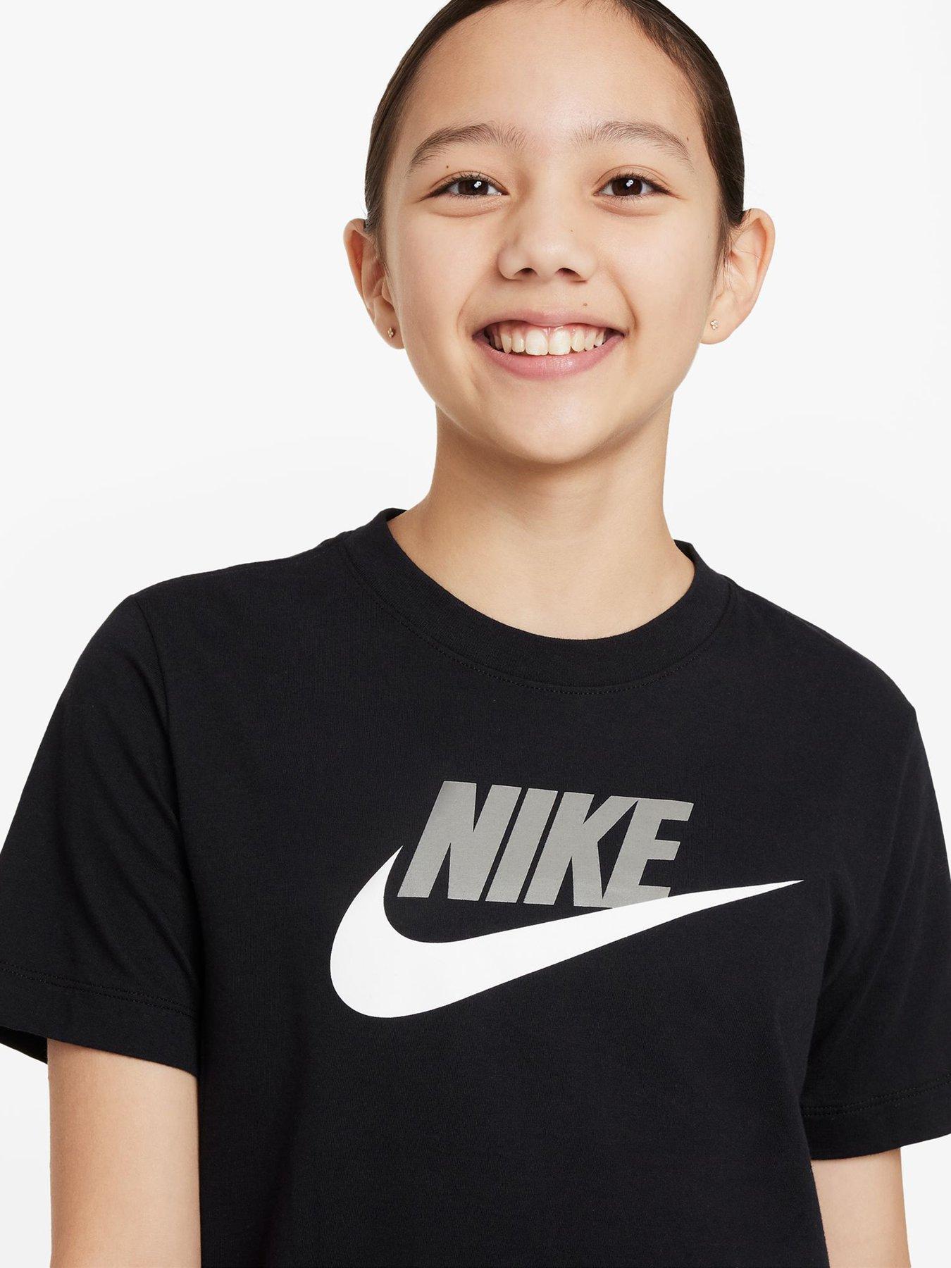 Image 4 of 4 of Nike Big Kids Sportswear Futura T-Shirt - Black