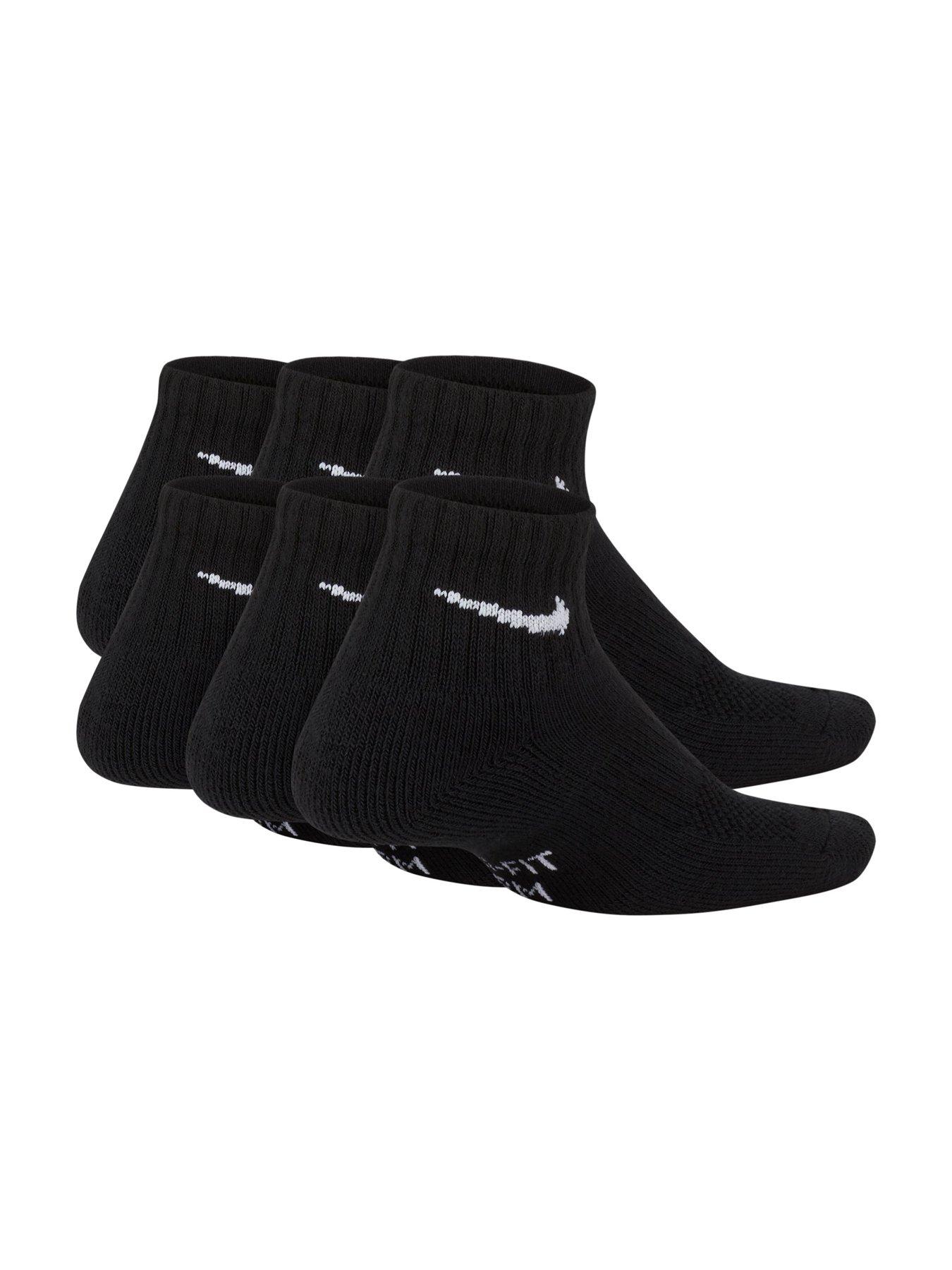 Image 2 of 4 of Nike Kids Everyday Cushioned Ankle Socks 6 Pack - Black