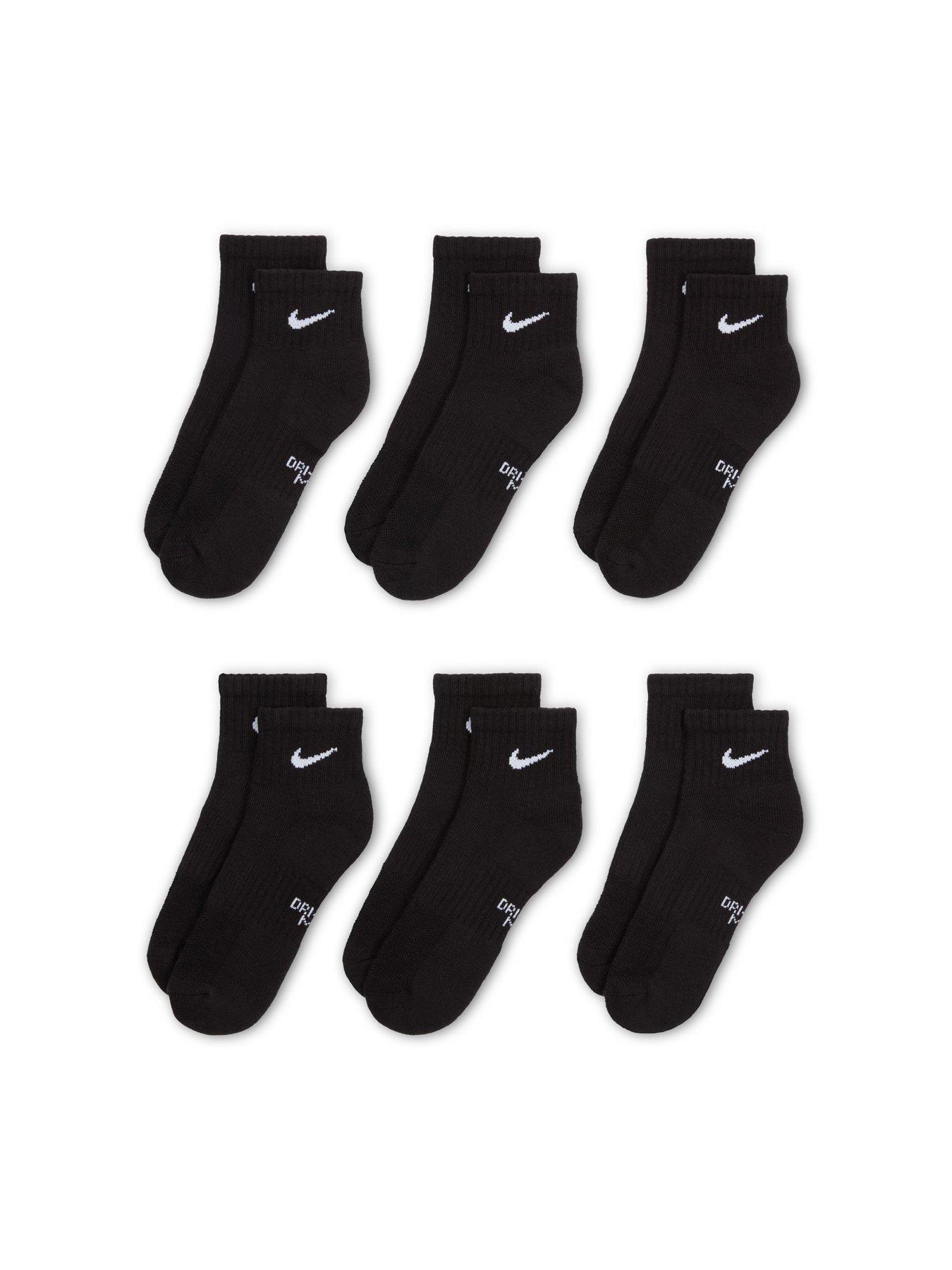 Image 3 of 4 of Nike Kids Everyday Cushioned Ankle Socks 6 Pack - Black