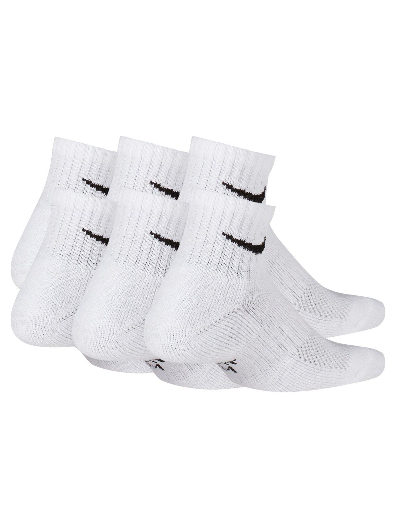  image of nike-kids-everyday-cushioned-ankle-socks-6-pack-white