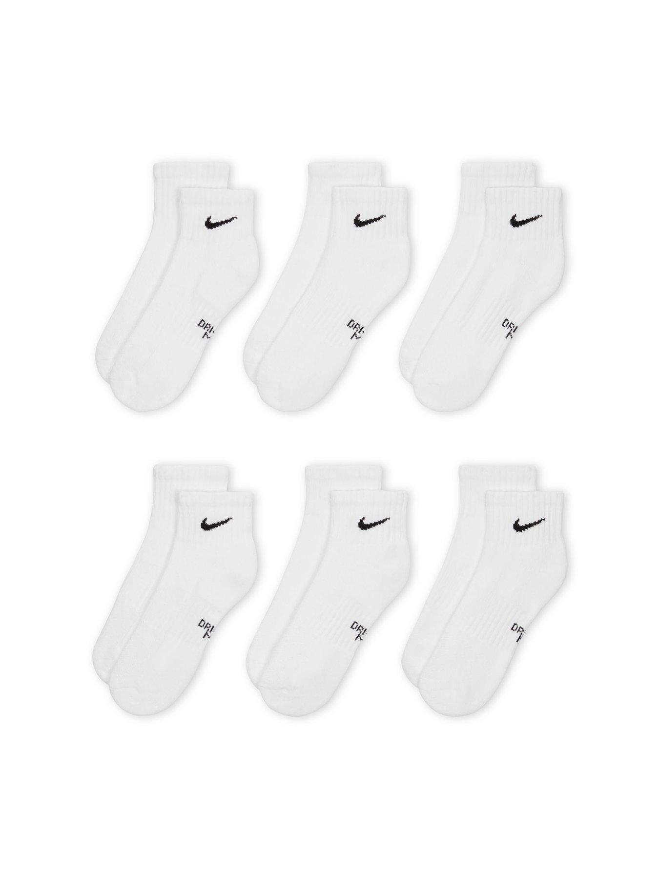  image of nike-kids-everyday-cushioned-ankle-socks-6-pack-white