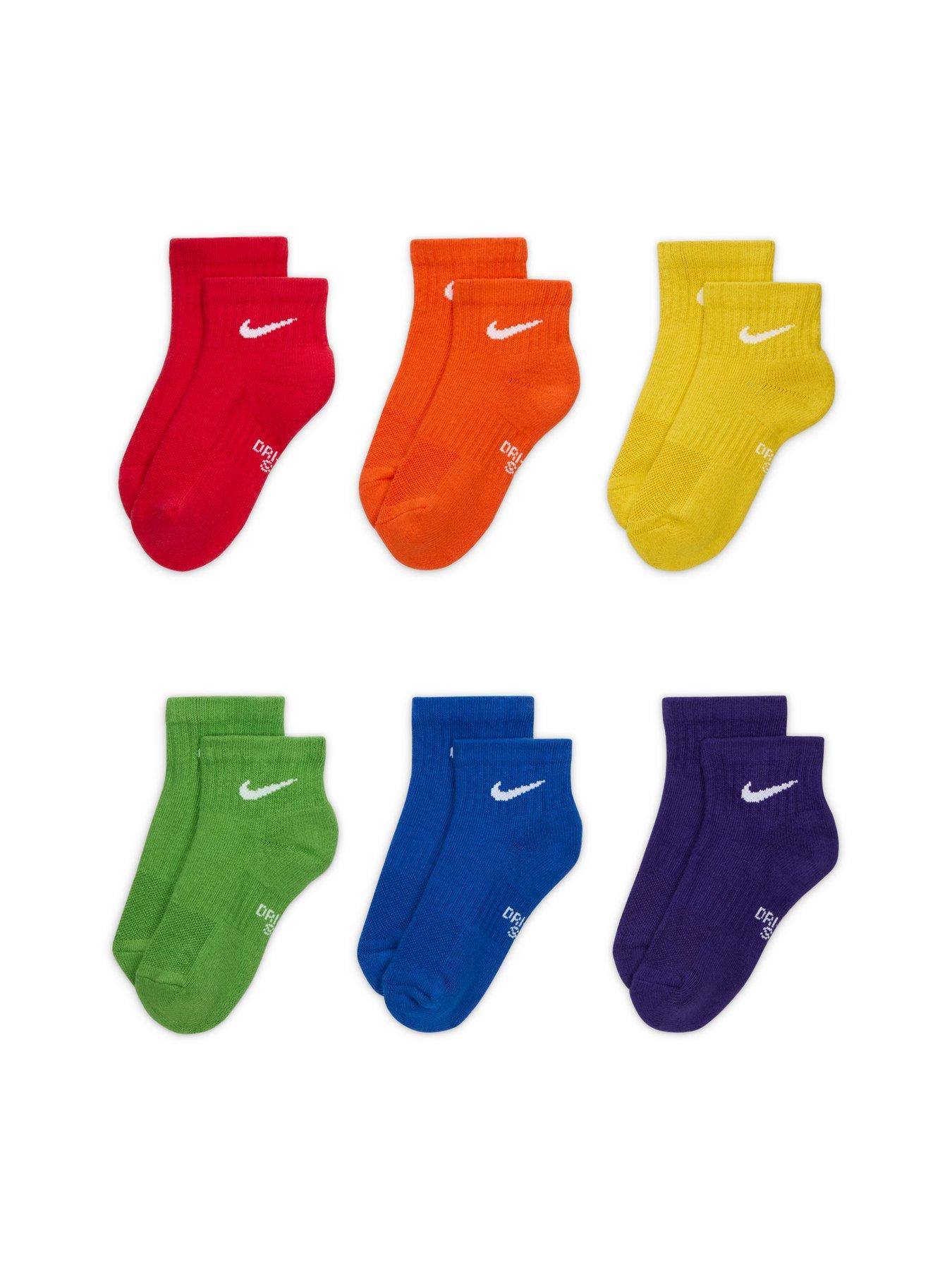 Image 2 of 3 of Nike Kids Everyday Cushioned Ankle Socks 6 Pack - Red
