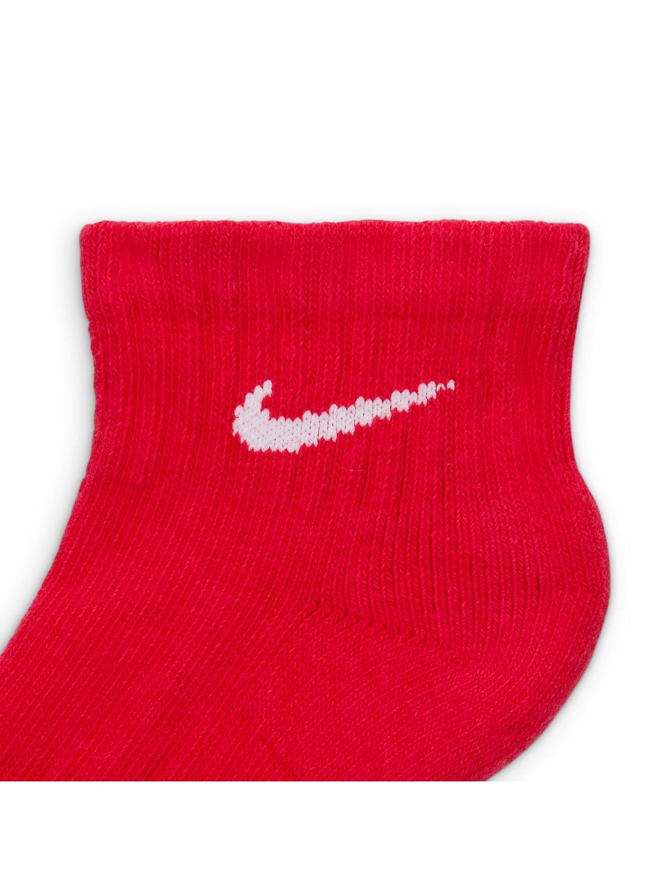 Image 3 of 3 of Nike Kids Everyday Cushioned Ankle Socks 6 Pack - Red
