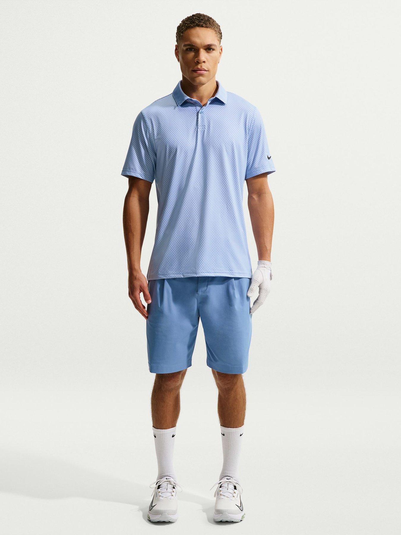 Nike Mens Golf Victory Floral Polo Shirt - White/Blue