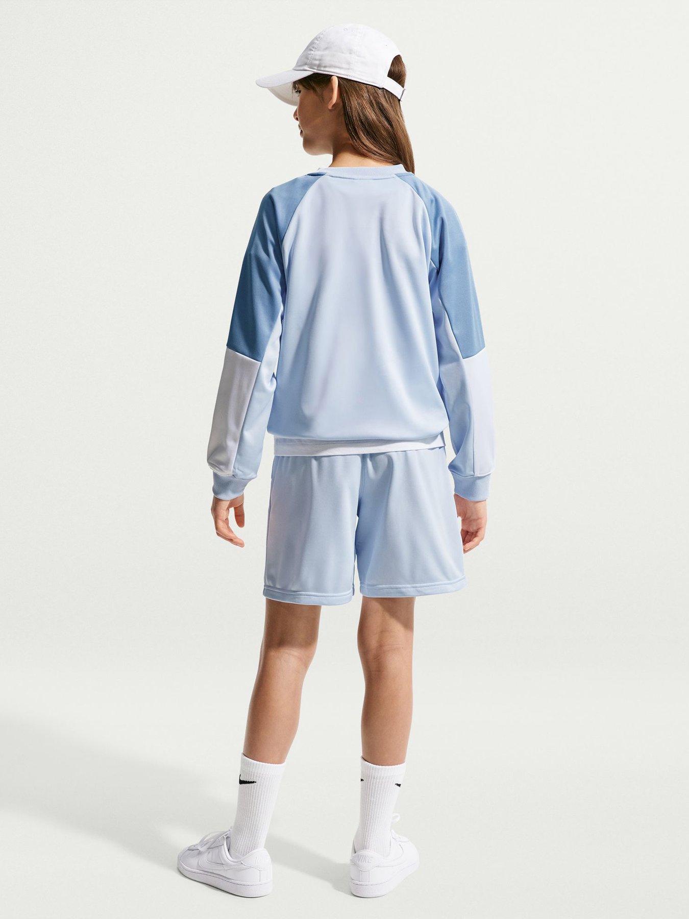 Image 2 of 7 of Nike Older&nbsp;Kids Sportswear Shorts Tracksuit&nbsp;- Blue
