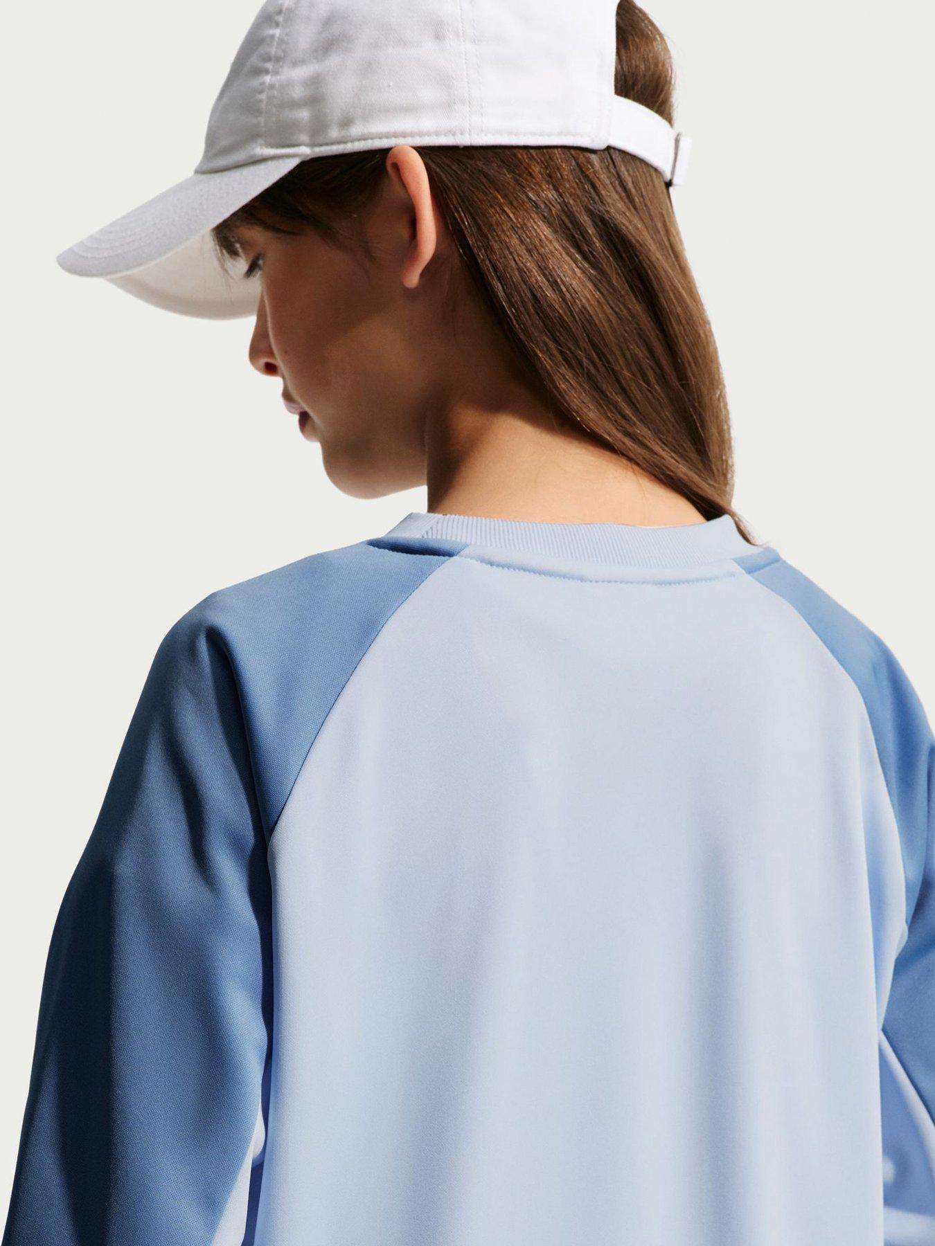Image 6 of 7 of Nike Older&nbsp;Kids Sportswear Shorts Tracksuit&nbsp;- Blue
