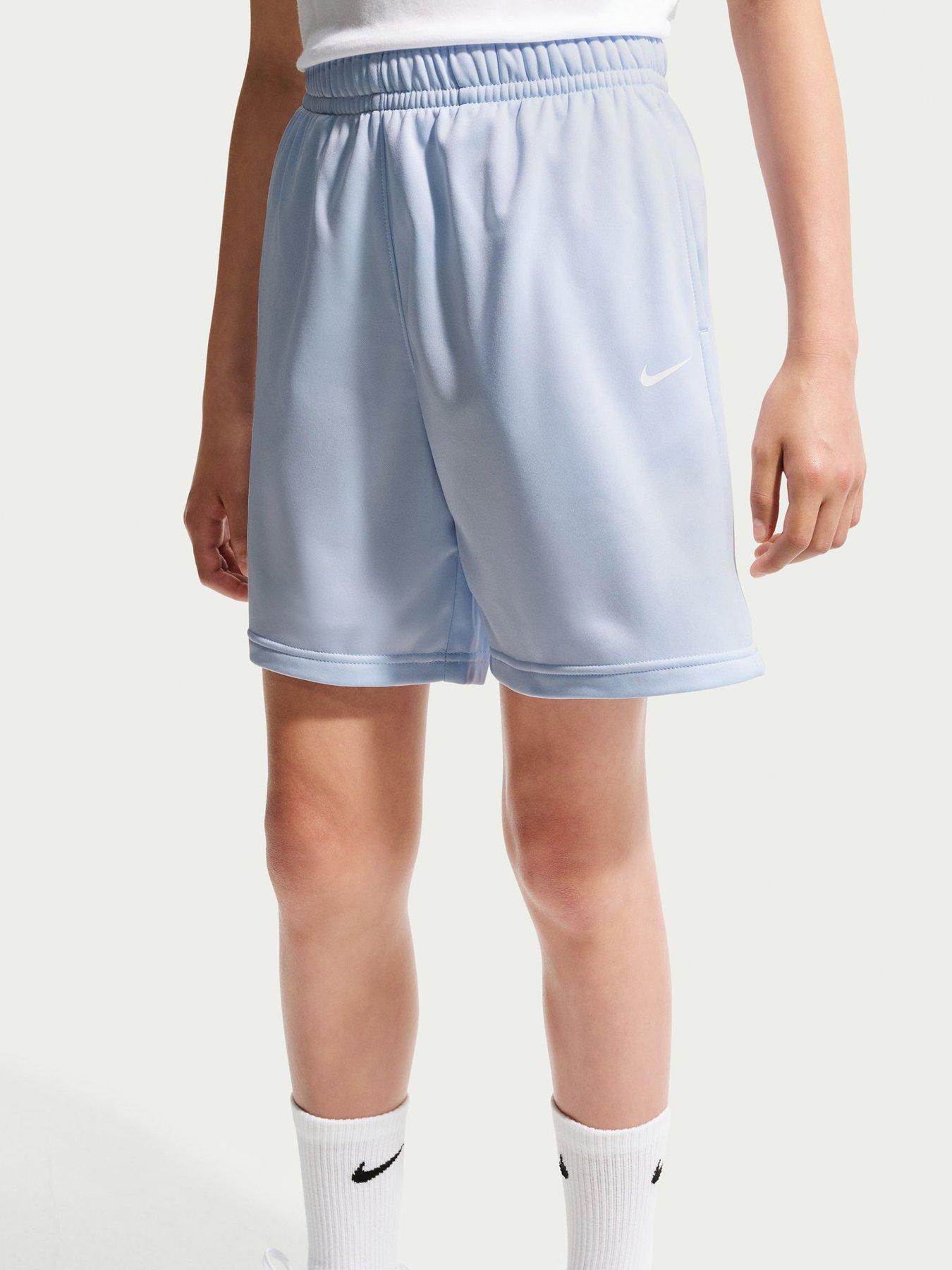Image 7 of 7 of Nike Older&nbsp;Kids Sportswear Shorts Tracksuit&nbsp;- Blue