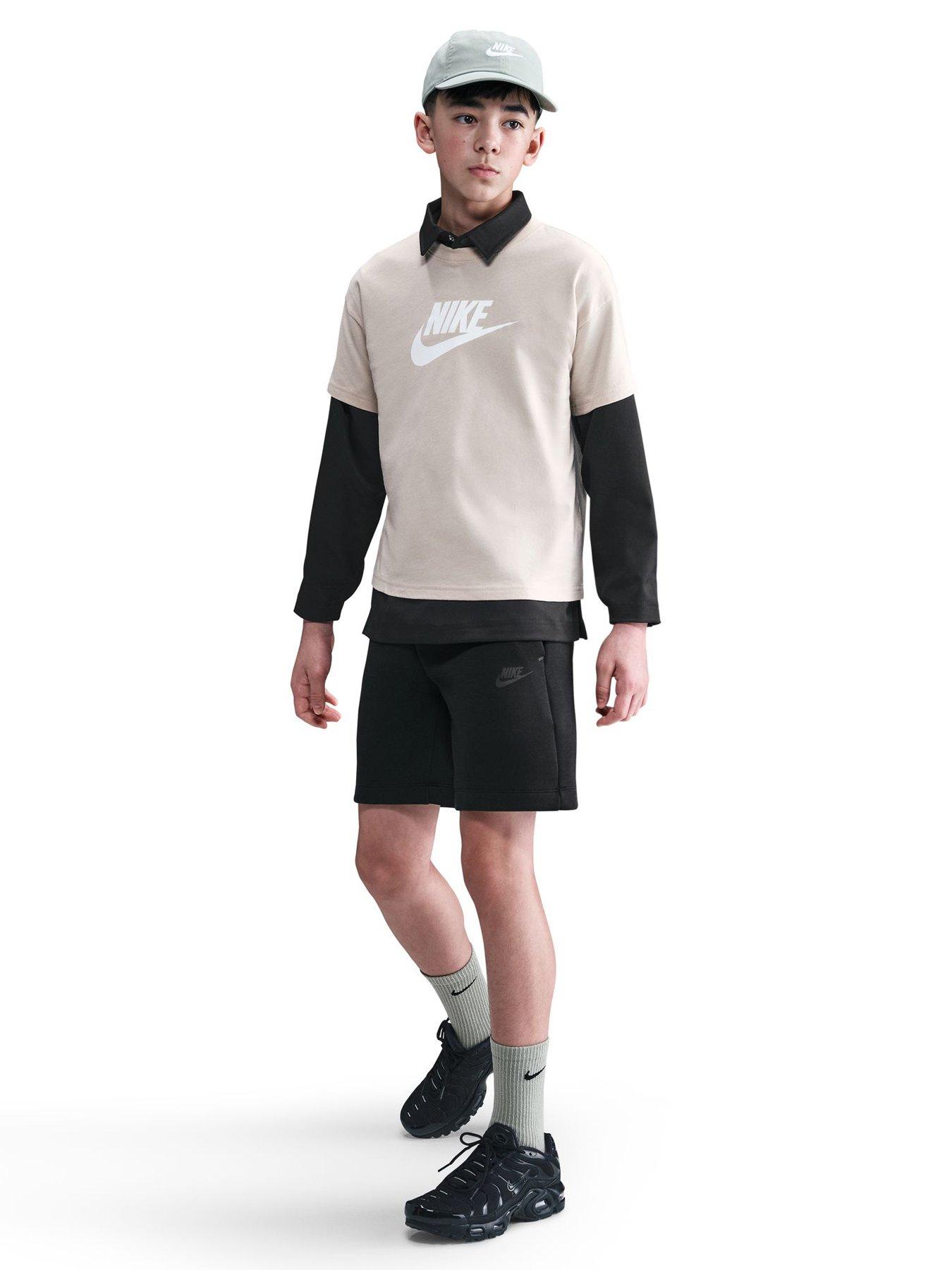 Nike Big Kids Tech Fleece Boys Shorts - Black