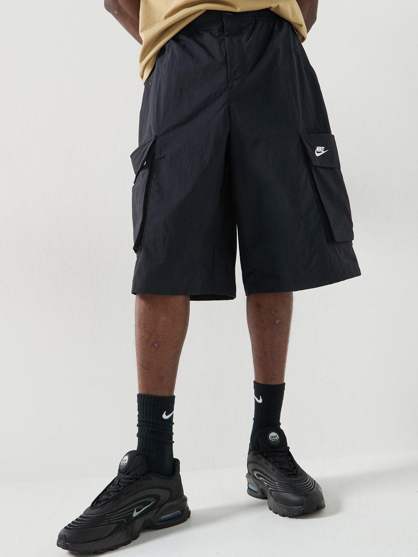 Nike Mens Club Oversized Cargo Shorts - Black