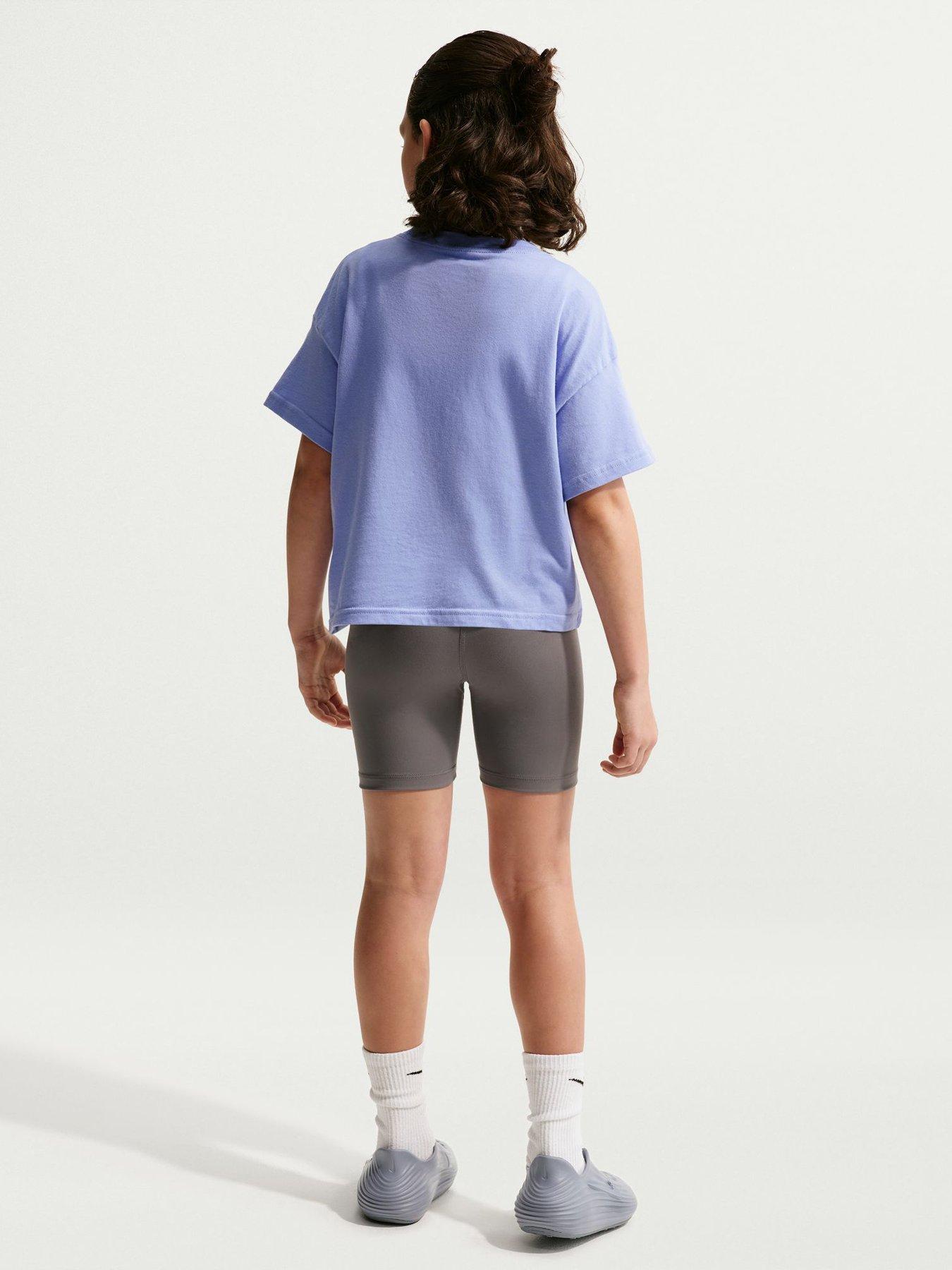 Image 2 of 5 of Nike Big Kids Girls Sportswear Boxy Essential T-Shirt - Blue