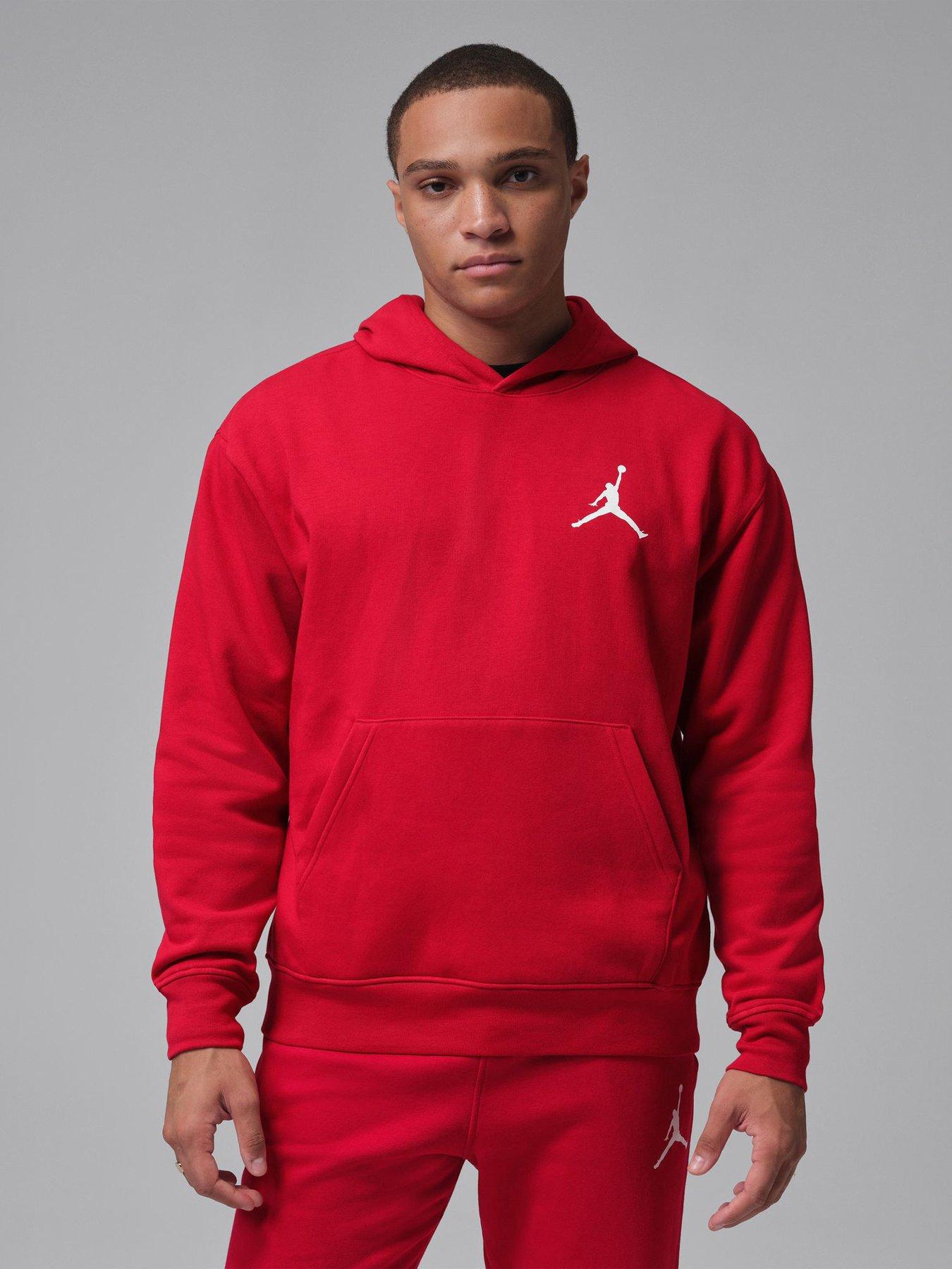Jordan Nike Mens Jumpman Fleece Pullover Hoodie - Red