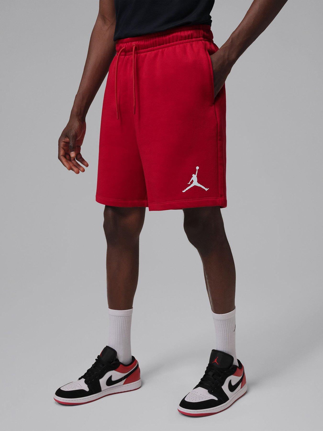 Jordan Nike Mens Jumpman Fleece Shorts - Red