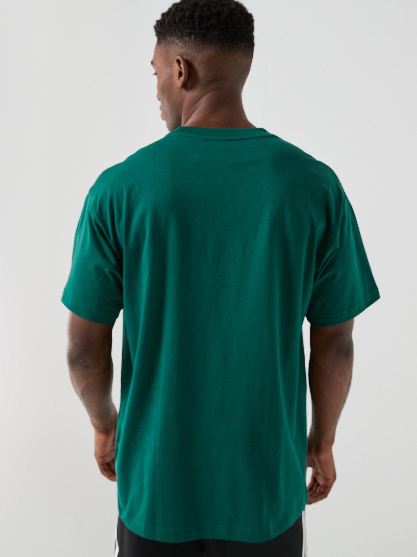 Image 2 of 6 of adidas Originals Men's Trefoil Essentials Oversized T-Shirt - Green
