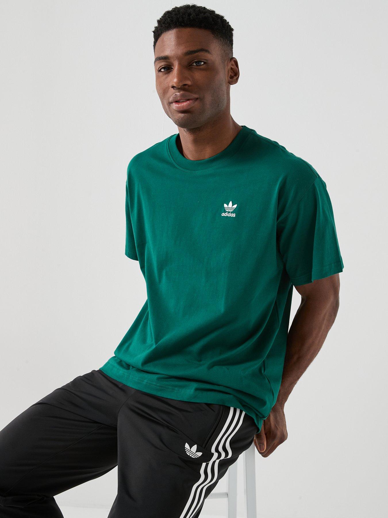 Image 4 of 6 of adidas Originals Men's Trefoil Essentials Oversized T-Shirt - Green