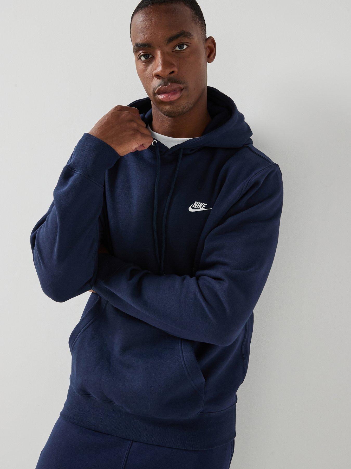 Image 1 of 5 of Nike Mens Club Pullover Hoodie - Blue