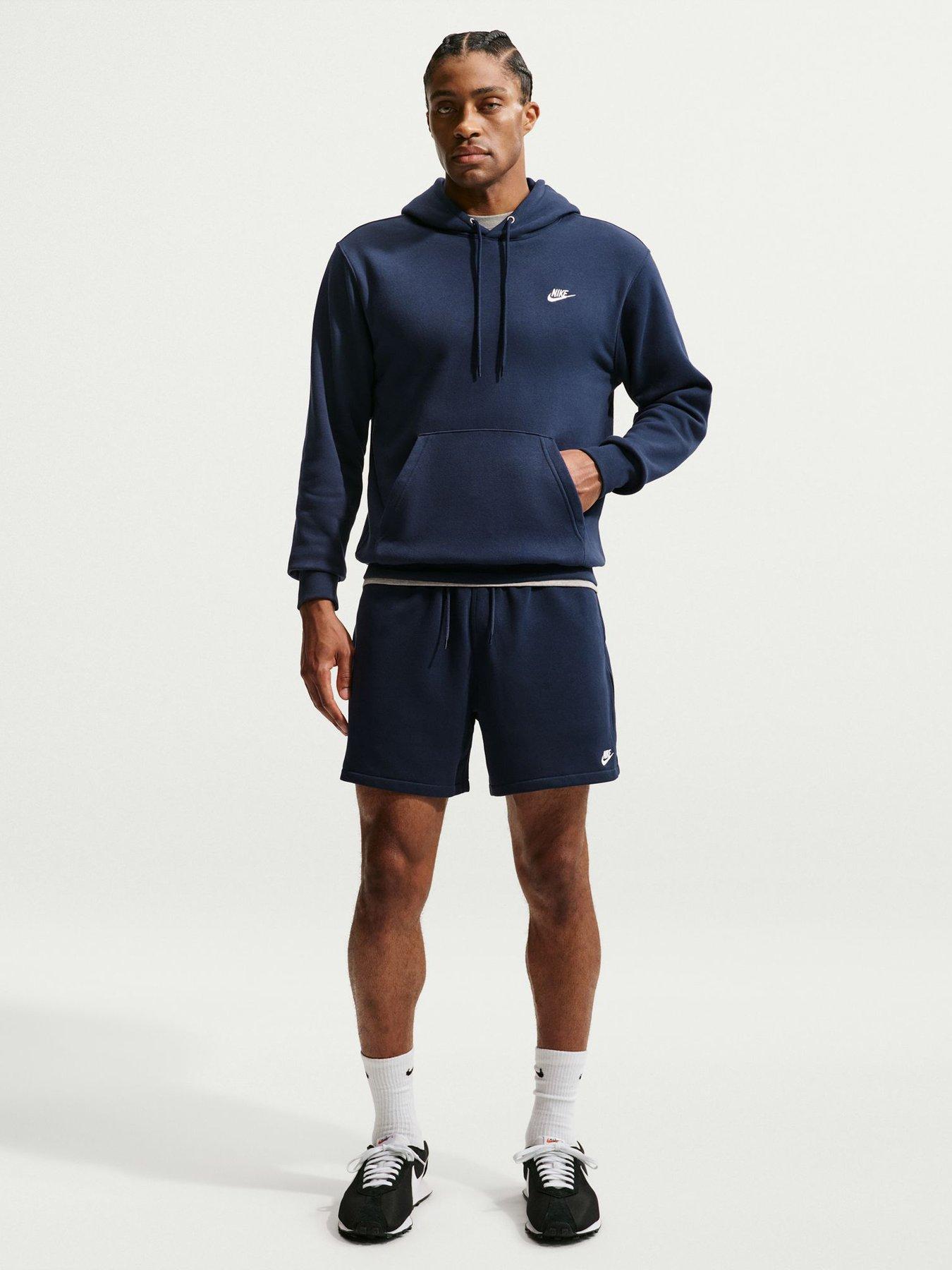 Image 3 of 5 of Nike Mens Club Pullover Hoodie - Blue
